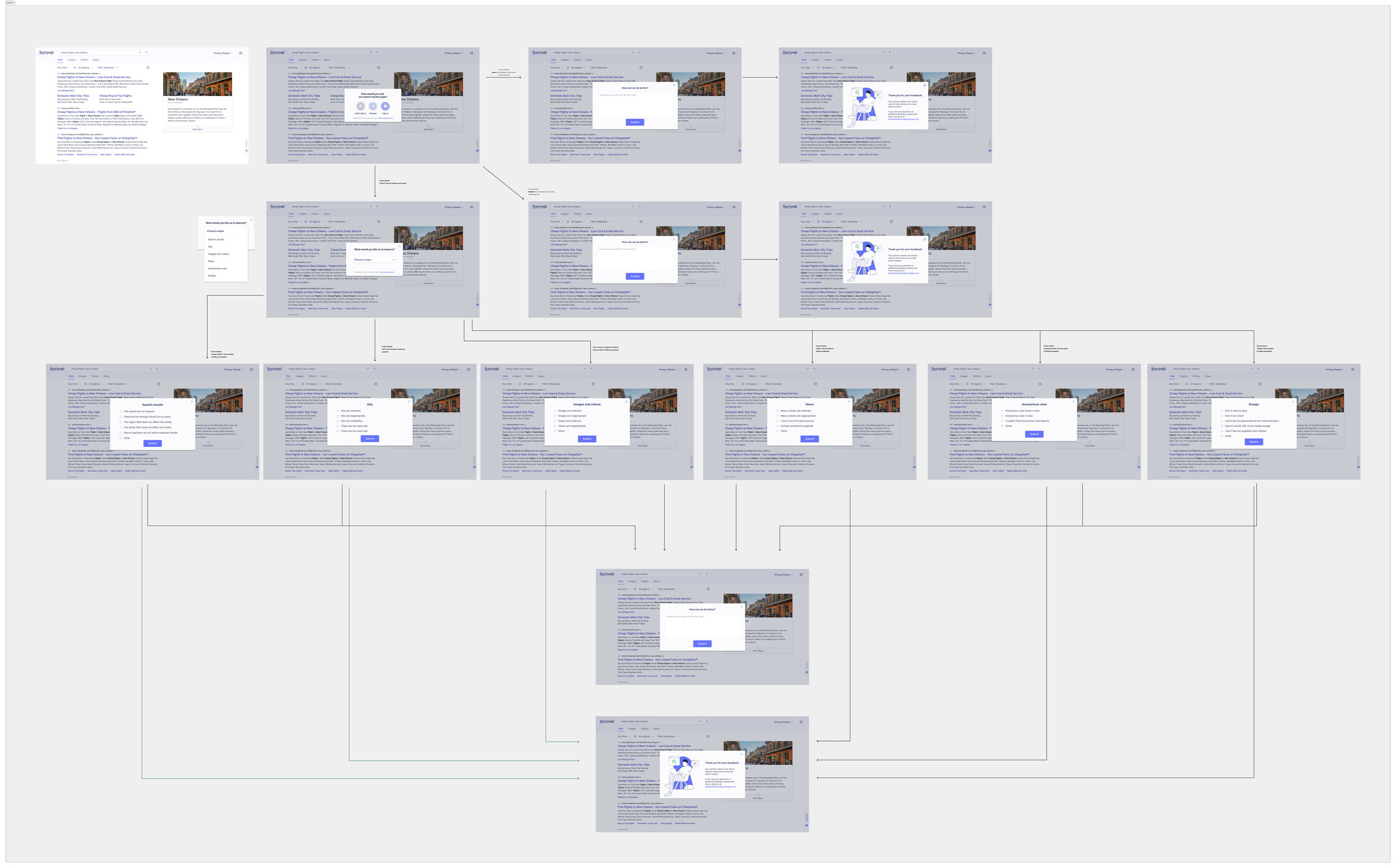 Tiered design feedback flow that captures sentiment quickly and lets motivated users go deeper with category dropdowns and issues.