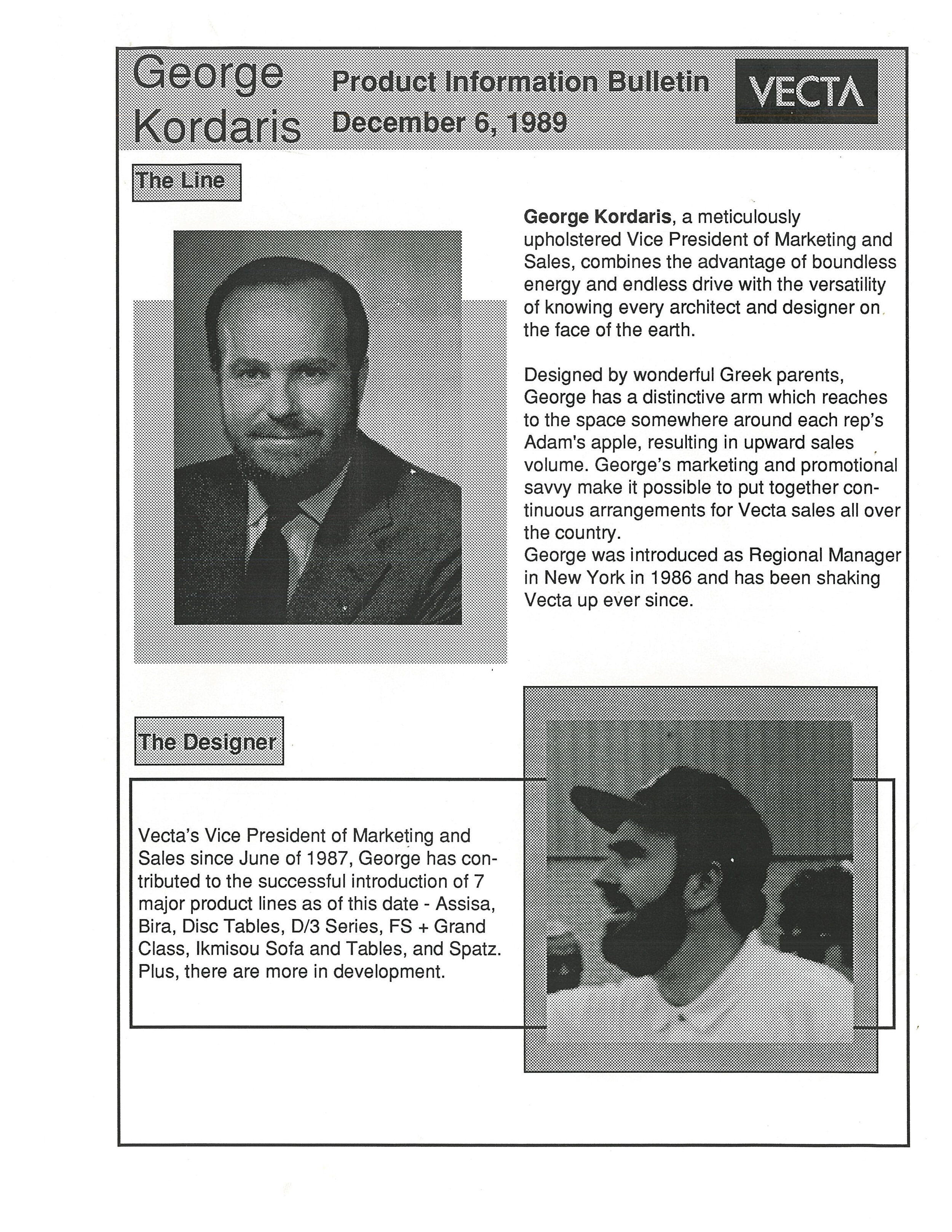 Good bye newsletter from Vecta pg.1
