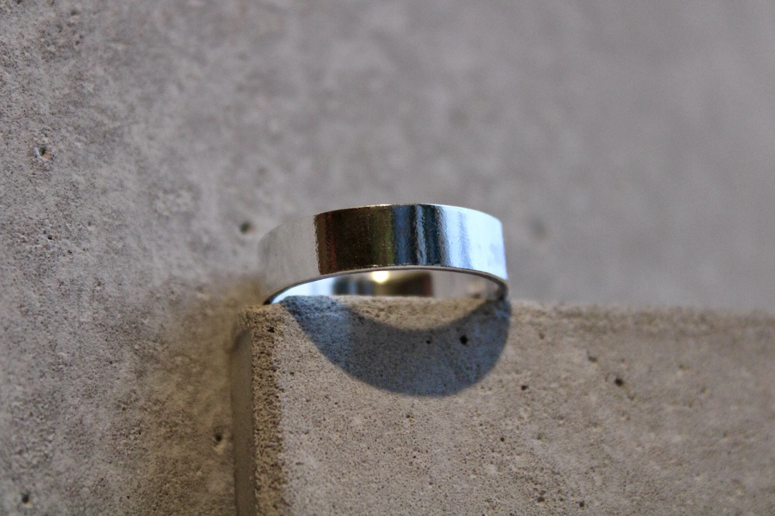 rectangular plain band ring