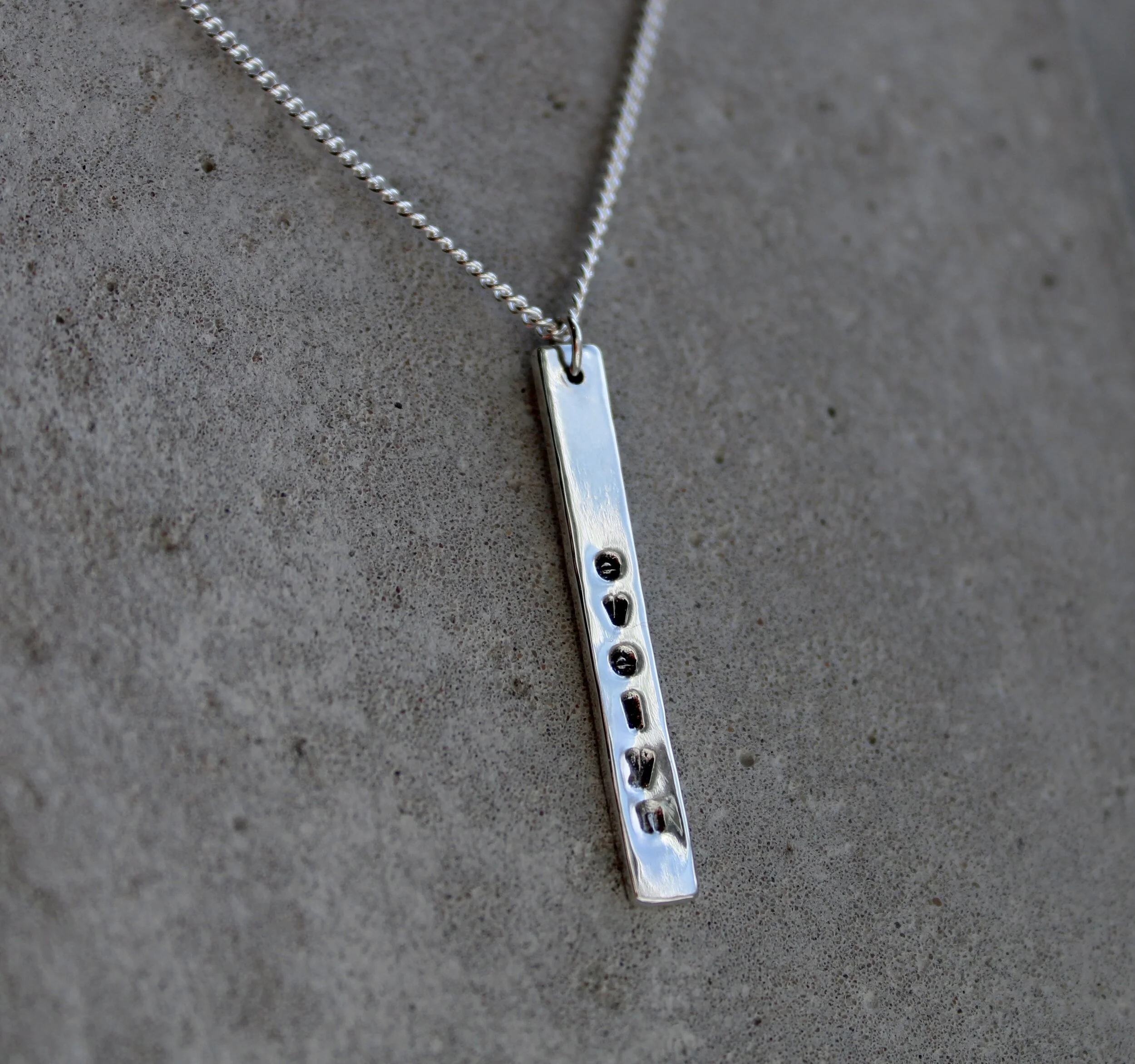 letter stamped necklace