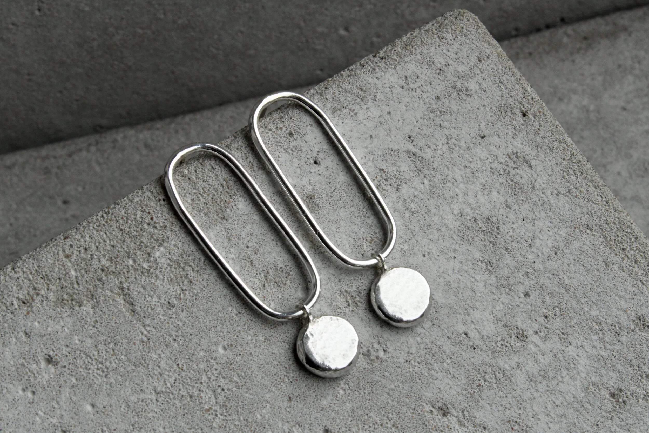 oval blob earrings
