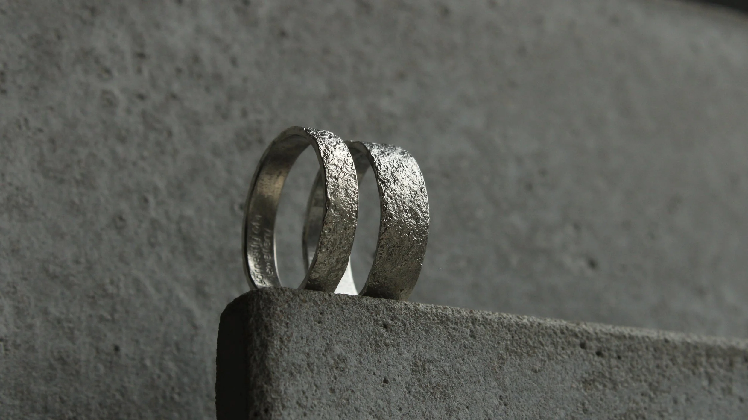 rock textured ring