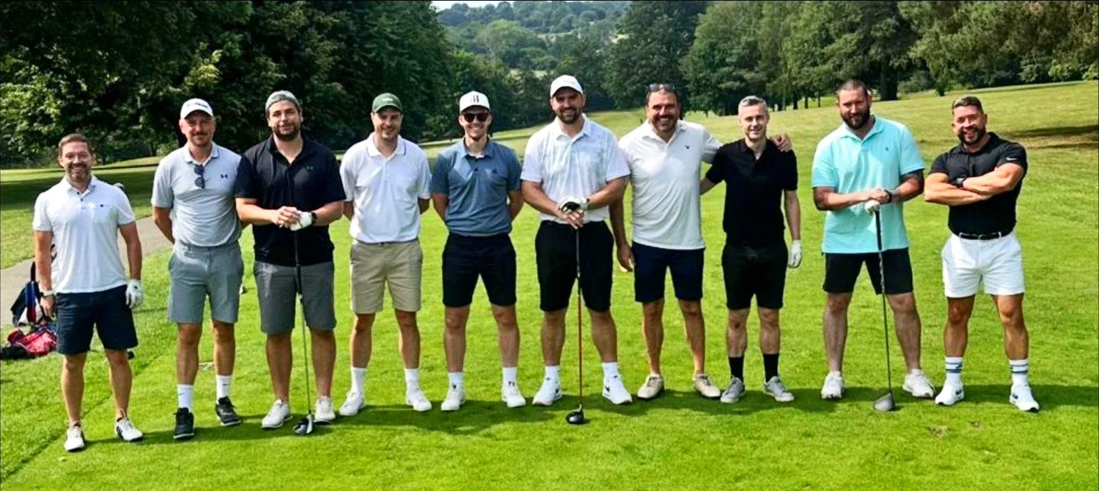 Golf in the sun with client and friends of the firm.