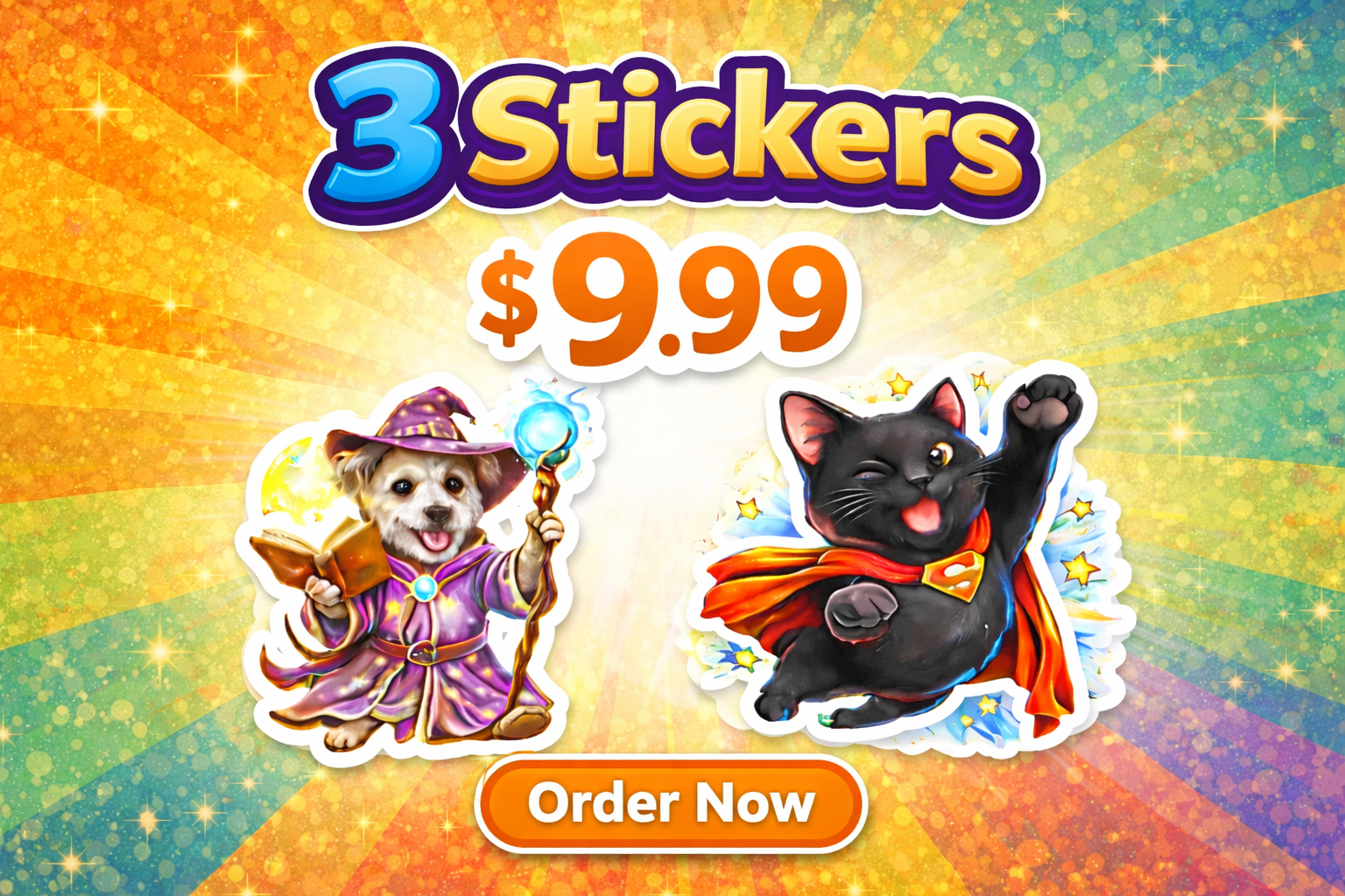 3 Custom Stickers (STYLES SELECTED AT CHECKOUT)