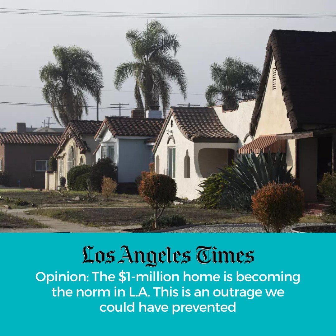 Thoughtful LA Times opinion piece looks at the reasons behind the soaring home costs in Los Angeles and around the country that are causing homeownership rates to dramatically fall. Citing that restrictive zoning creates a shortage of homes, driving 