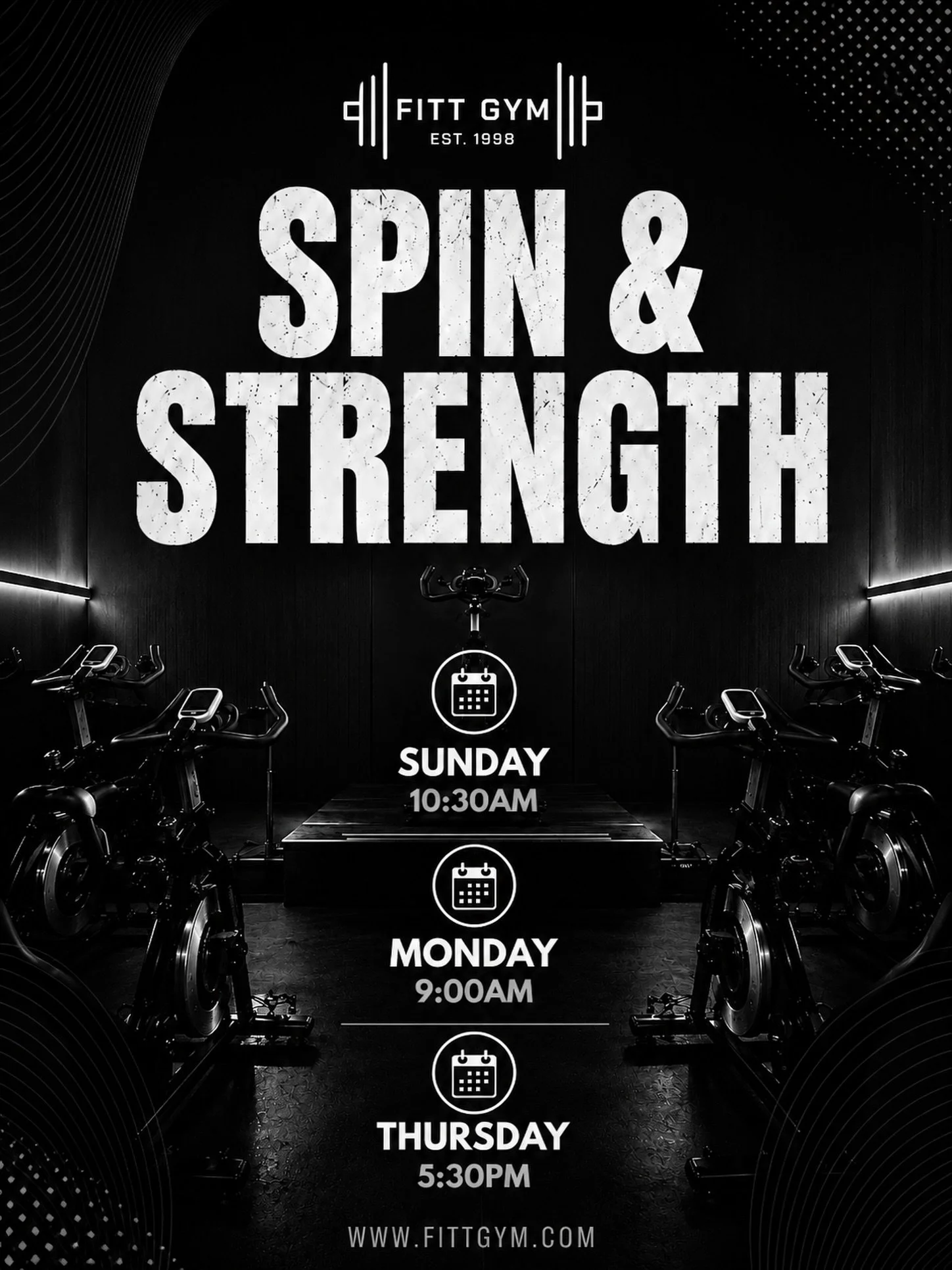 Ready to ride and get stronger? 🚴&zwj;♀️💪

Spin &amp; Strength brings the best of both worlds&hellip; heart-pumping cardio on the bike paired with strength work for a full-body workout that gets it DONE. 🔥

Join us:
Sundays | 10:30 AM
Mondays | 9:
