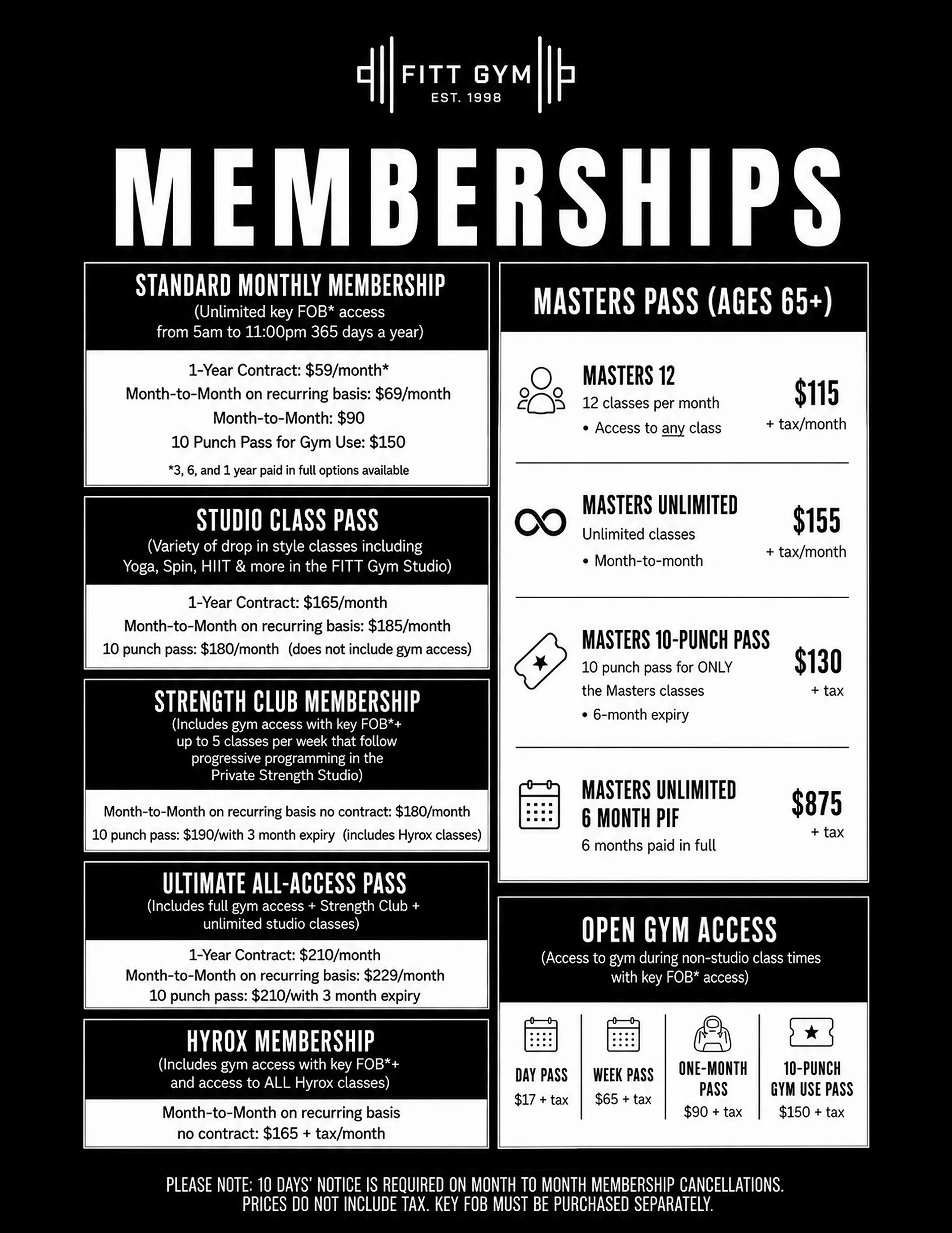 Big things are happening at FITT! 💪

We&rsquo;ve officially updated our membership options and pricing, giving you even more ways to train based on your goals, schedule, and the way you like to move.

Along with our updated Standard, Studio, Strengt
