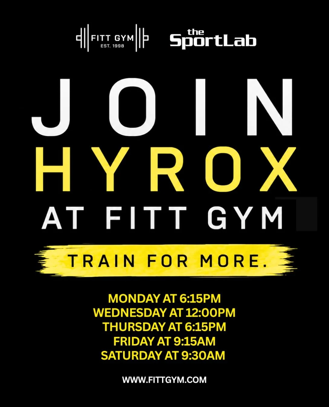 Ready for a new kind of challenge?&nbsp;🔥

HYROX combines running with functional strength movements to create a workout that tests your strength, endurance and conditioning&mdash;all in one.

And you don&rsquo;t have to be training for a race to st