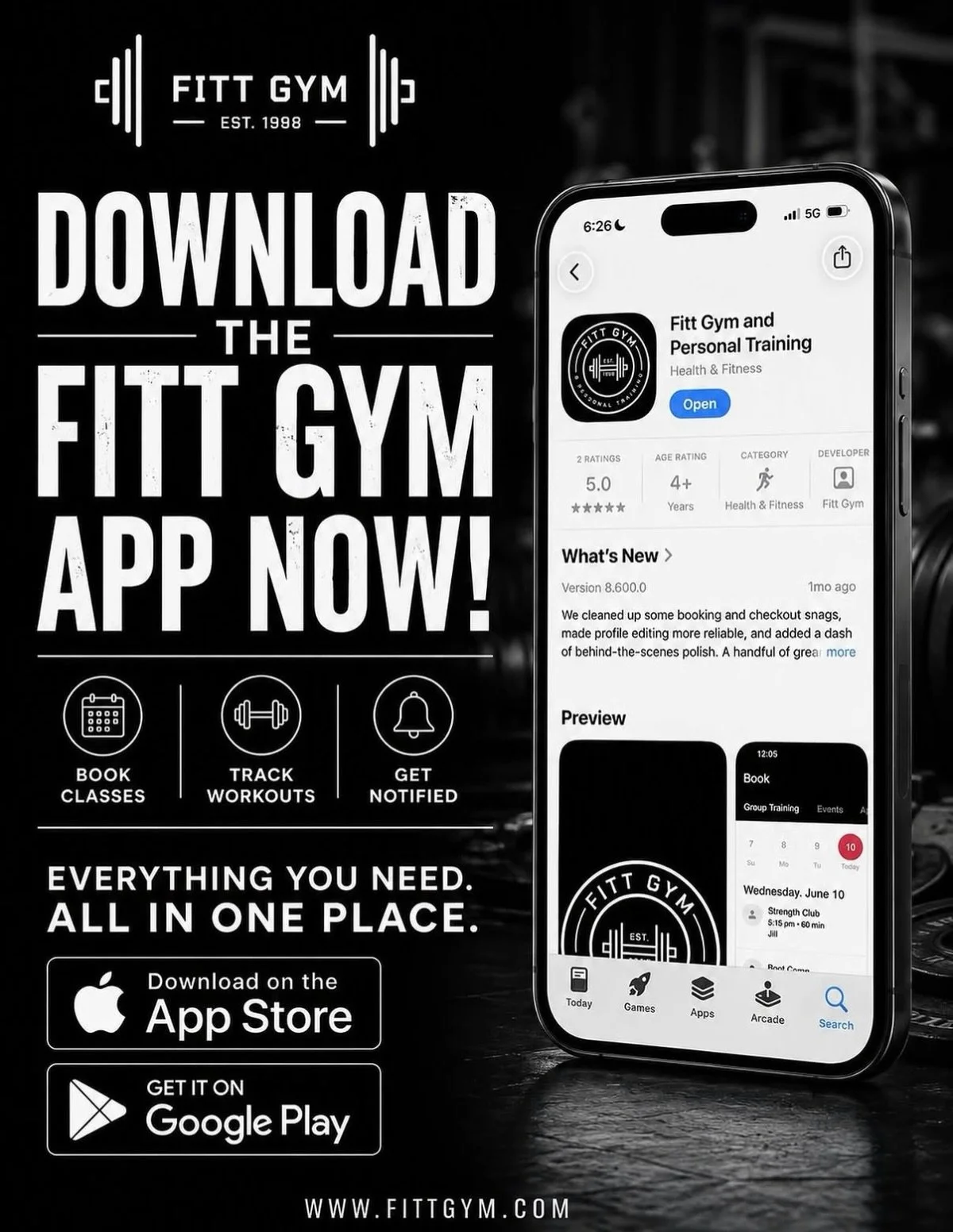 If you haven&rsquo;t downloaded the FITT Gym App yet&hellip; what are you waiting for?! 👀📲💪🏼

Everything you need to stay connected to FITT is right at your fingertips! Book your classes, track your workouts, get notifications and keep up with ev