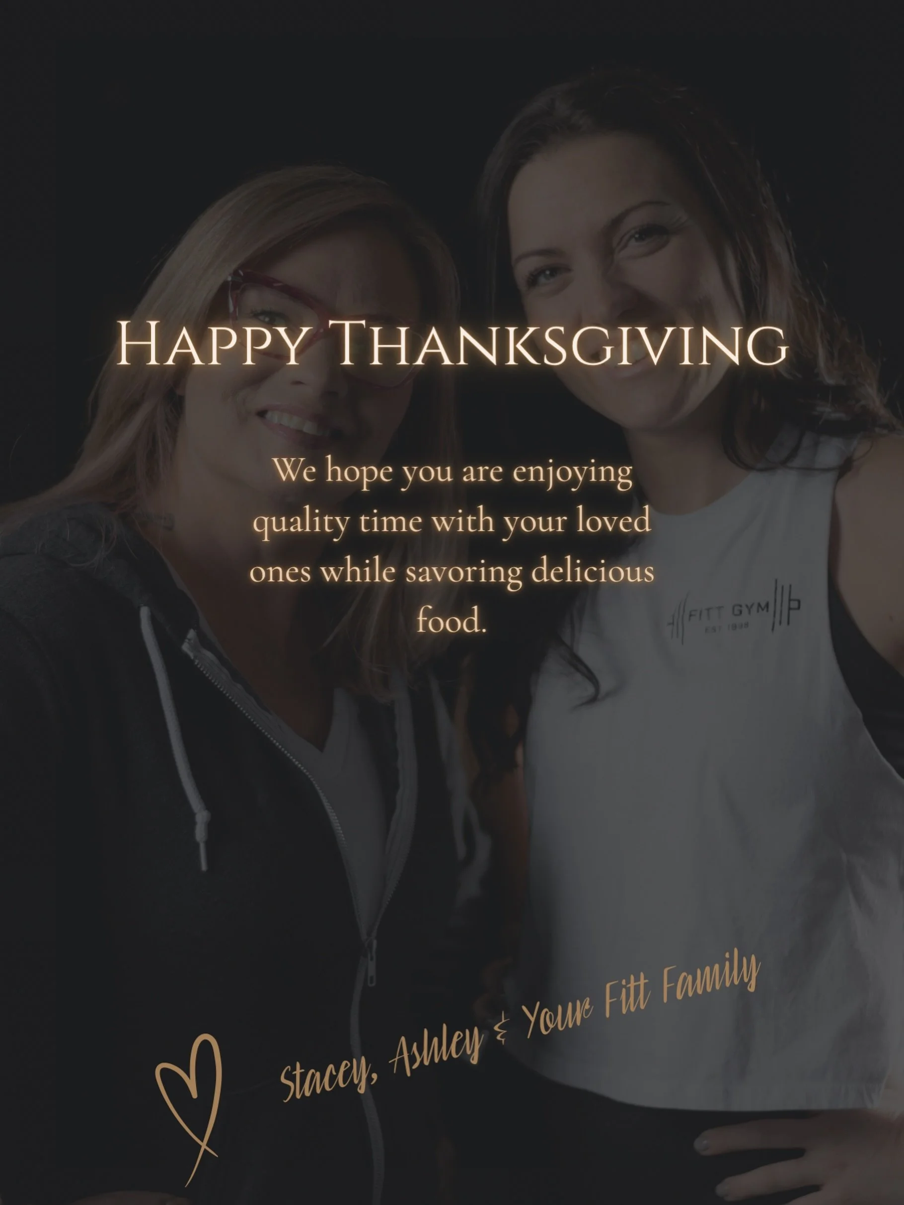 🍁 HAPPY THANKSGIVING, FITT CREW! 🦃

We hope you all have an amazing, relaxing holiday filled with great food and quality time with your loved ones! ❤️
Take this time to rest up and recharge&mdash;you&rsquo;ve earned it!

⚠️ Holiday Reminder: We are