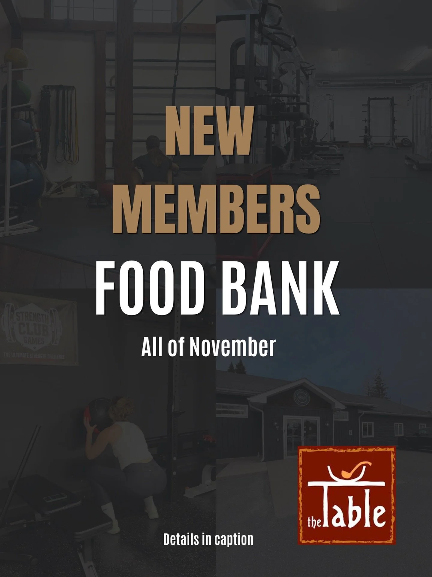 Get fit. Give back. It&rsquo;s that simple this November at Fitt Gym. 🏋️&zwj;♂️🍂

We are so proud to announce our New Members Food Bank initiative! Join our gym family anytime this month, and a piece of your registration will go straight to The Tab