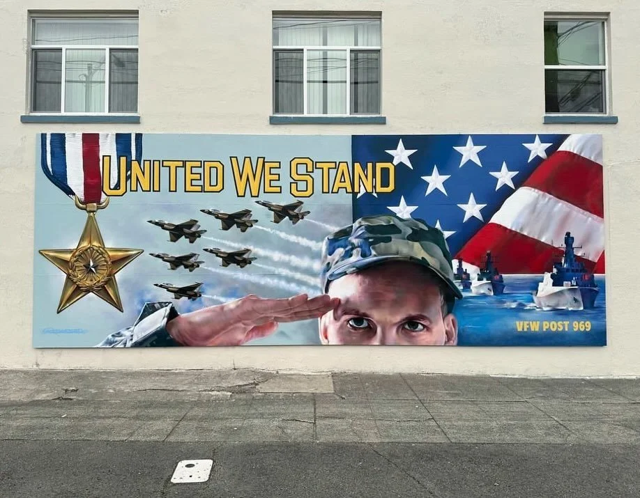 Designed and painted this mural for Eric G Sandstorm Post 696 in Tacoma, WA

#RockyRoadStudios