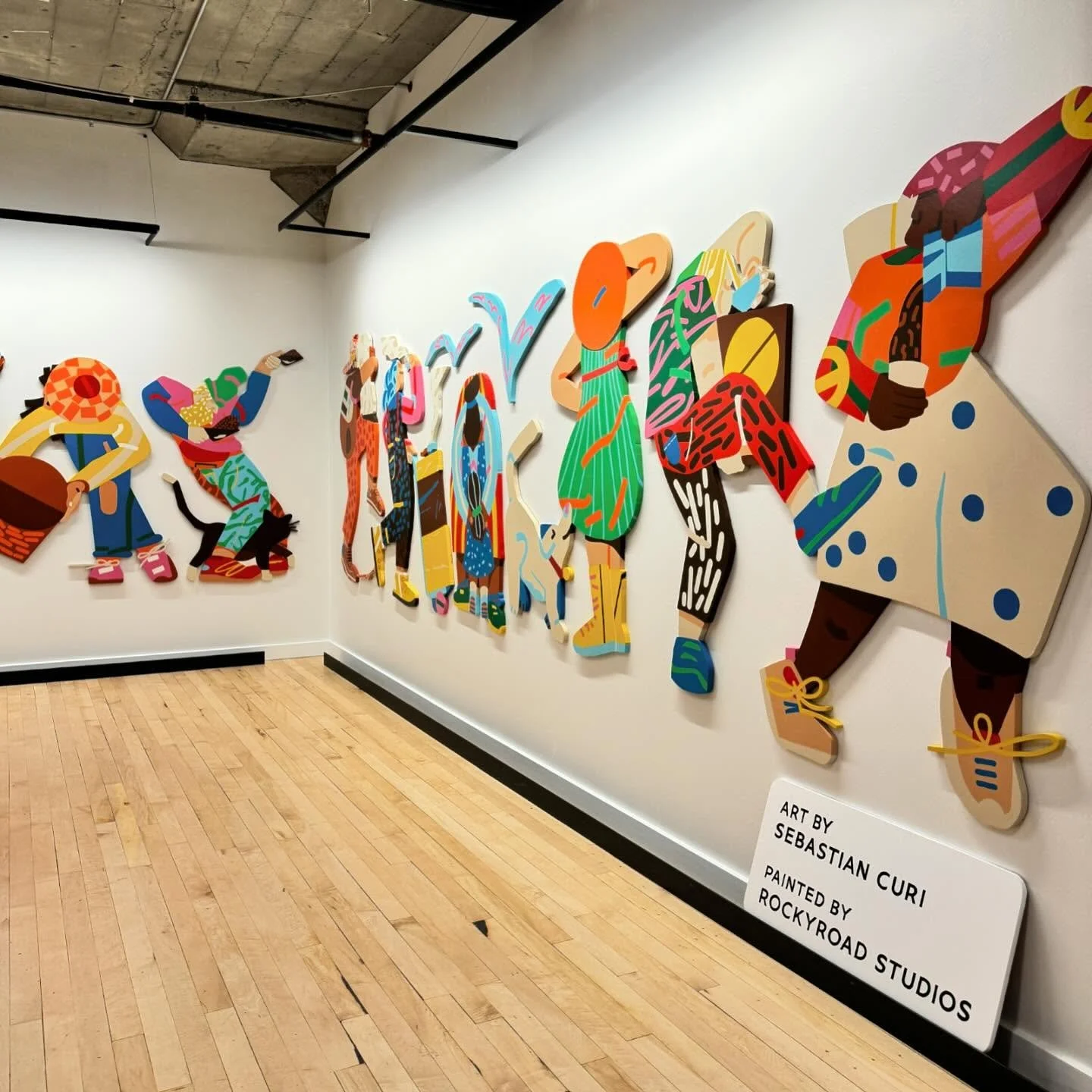 Had the pleasure of painting these cutouts designed by @sebacuri for @starbucksartprogram 

#RockyRoadStudios