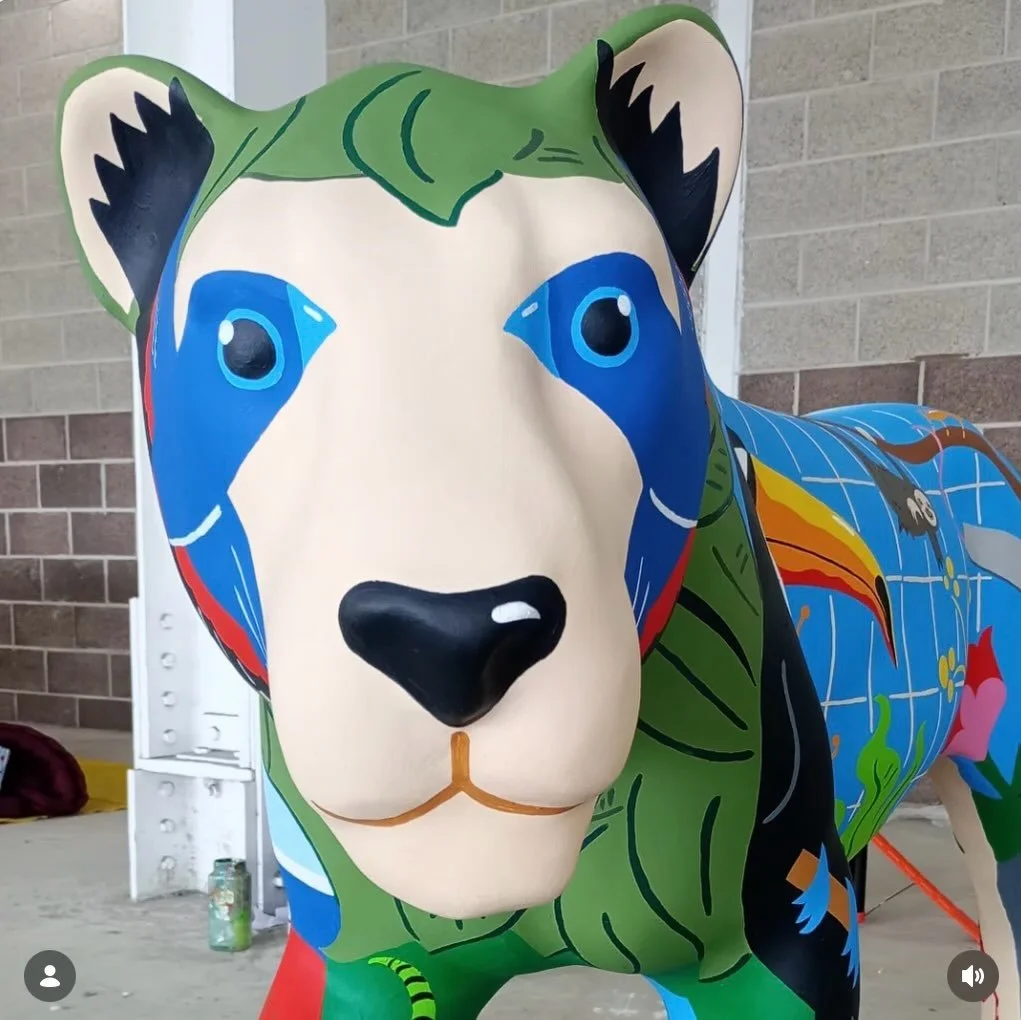 It&rsquo;s the last day of March, and to change the well known proverb, we are going out with a lion&hellip;&hellip;.

This one belongs to the @sheffchildrenshospitalcharity Pride of Yorkshire, the new sculpture trail which will set 300 life-sized li