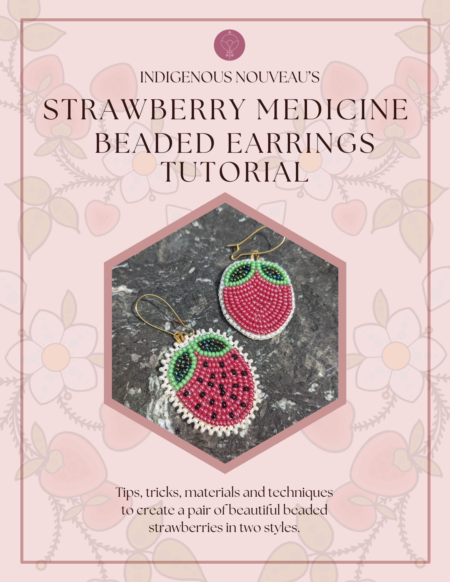 Beaded Strawberry Earrings  - 1.png