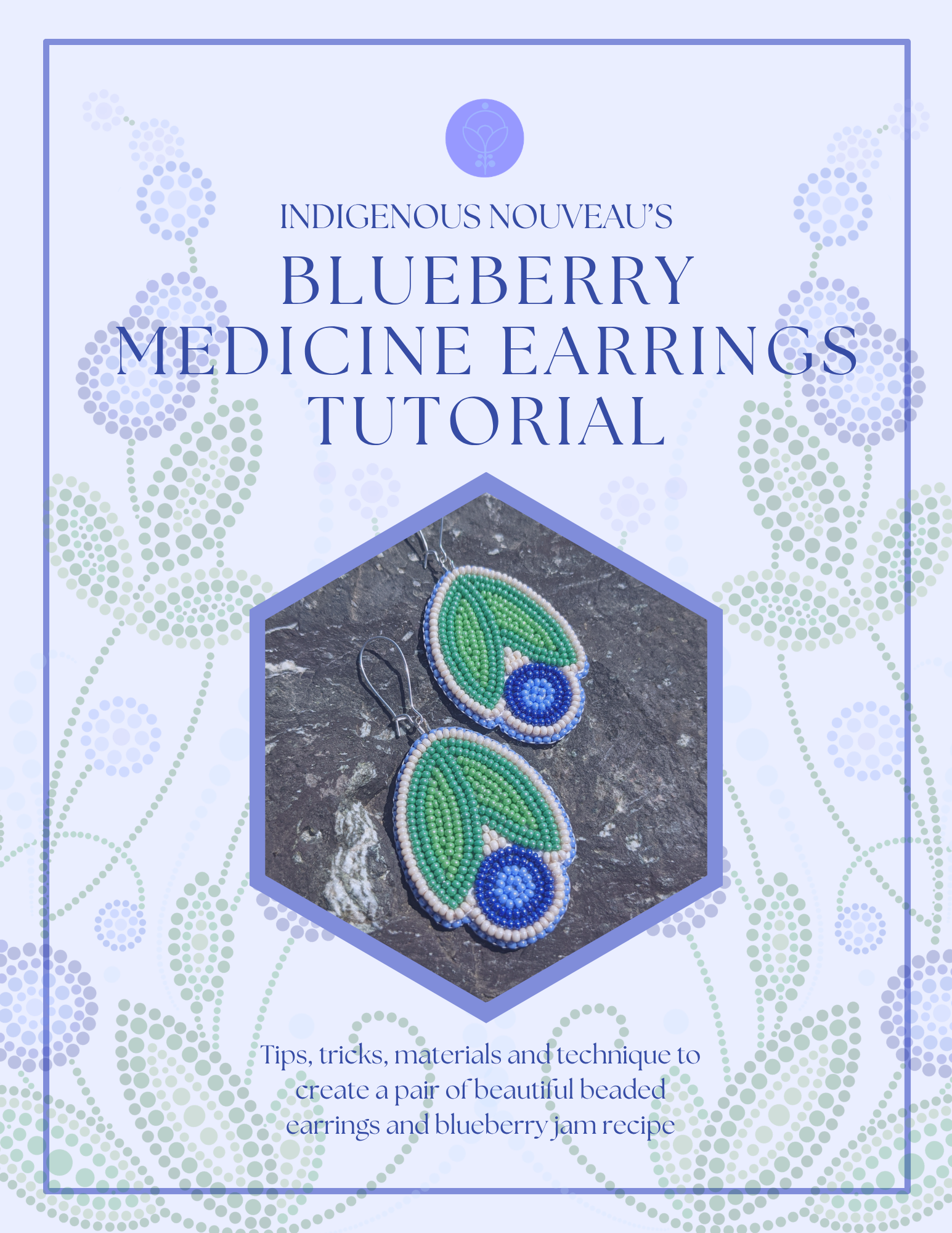 Blueberry Medicine Earrings Tutorial - PDF (not a kit)