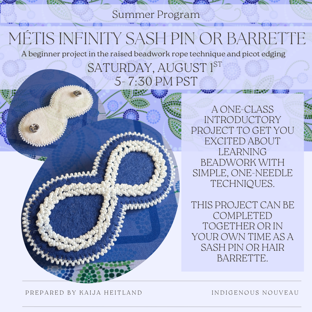Beadwork Summer Camp - Métis pin or barrette