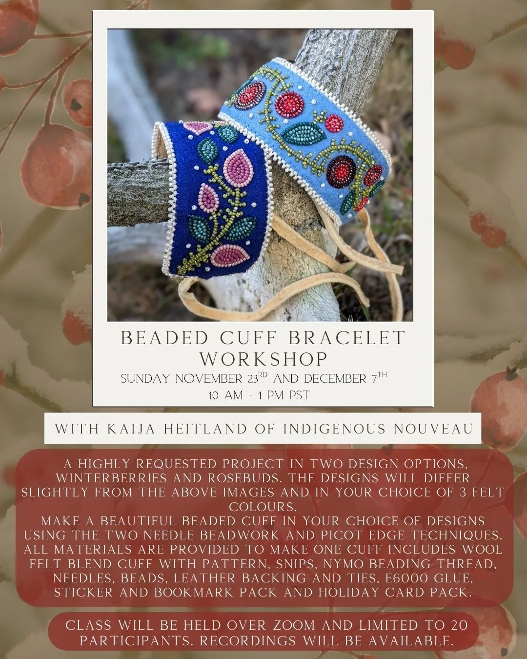 Winter Workshop Series - Cuff Bracelet Workshop