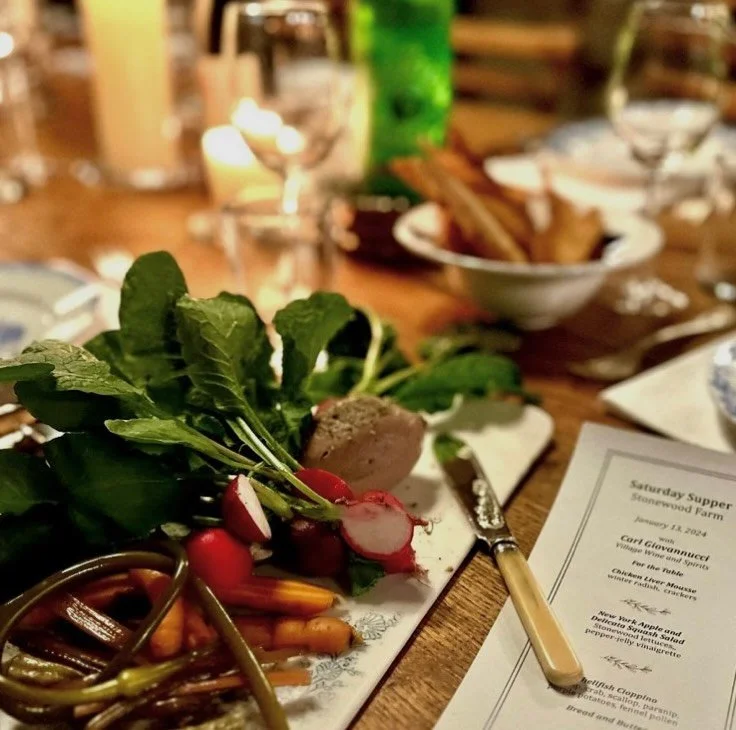 Our ever-popular Saturday Suppers return this spring. Held in Stonewood&rsquo;s Cookhouse, these intimate, seasonal dinners are prepared in-house by Chef Kristen and offer a cozy alternative to our larger Sunday Harvest Dinners.

Designed for the qui