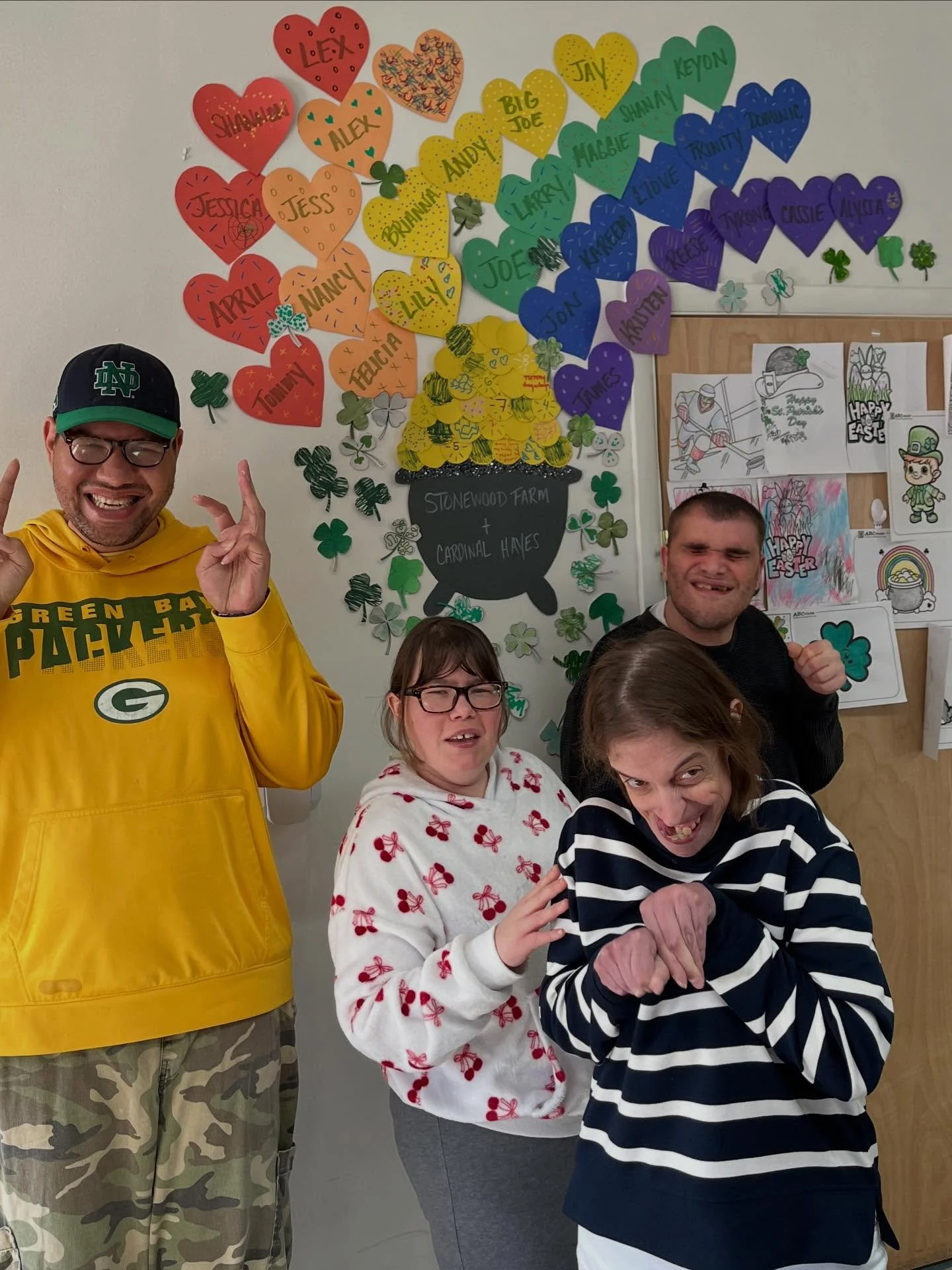 While we wait for the snow to melt so we can seed the Giving Garden at Cardinal Hayes, we&rsquo;re bringing a little bit of spring inside.

At our latest craft day, residents, aides, and the Stonewood Farm team came together to create a cheerful St. 