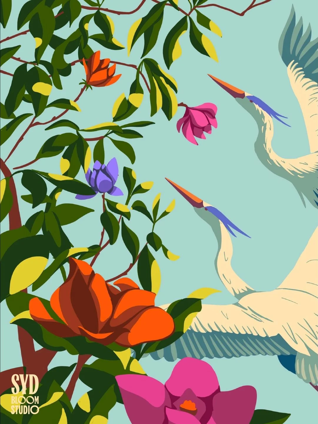 While on a beach walk other day, a great blue heron landed in right in front of me and stopped me in my tracks. It had me reminiscing on my older work like this piece. I created this one about three years ago and I can definitely say my ability to dr