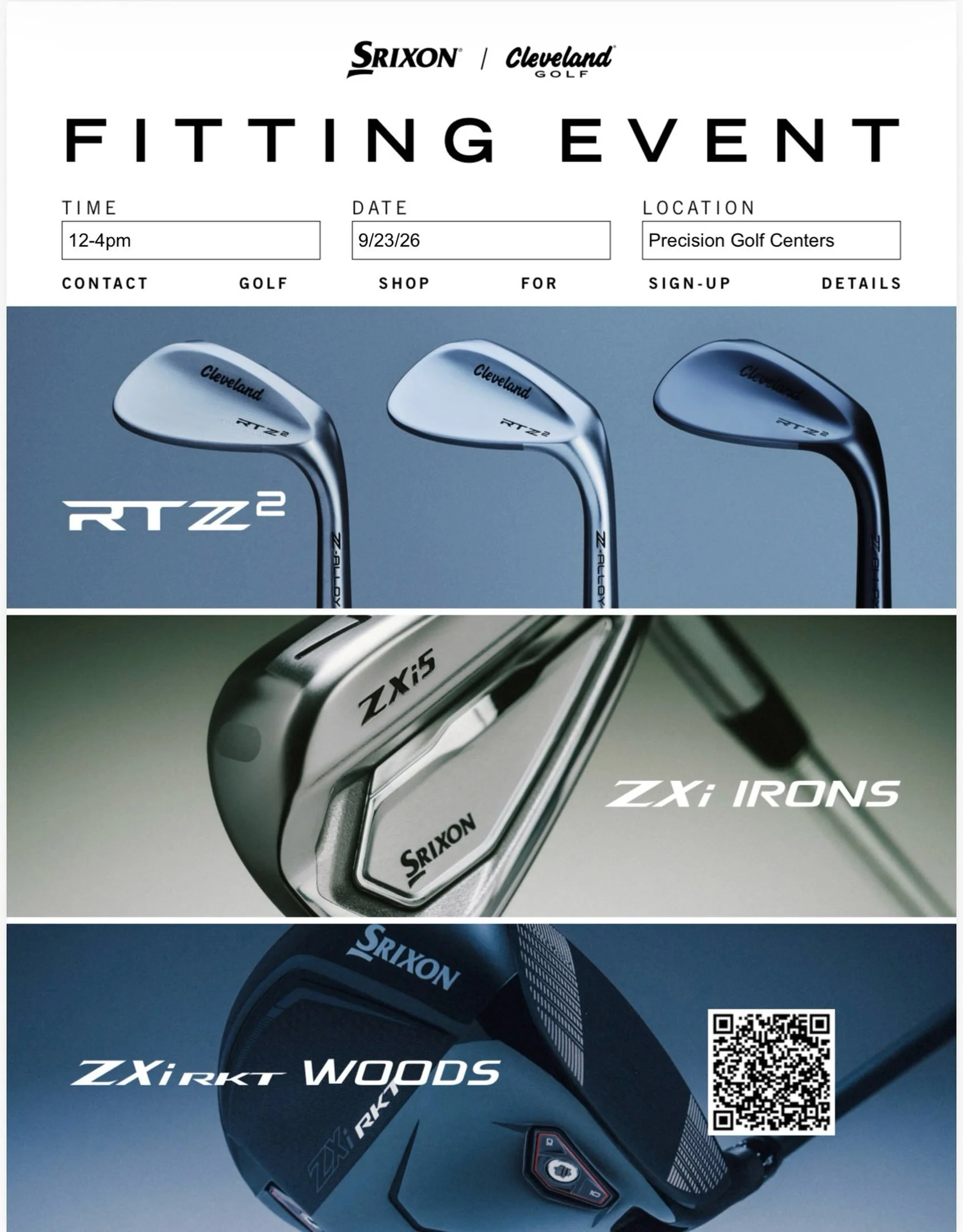 @srixongolf @clevelandgolf will be back 9/23 from 12-4pm.  Reservations are required!  Please only sign up if you are serious about the fitting.  Help us keep this awesome free service for you by making sure you show up to your reservations.  #golf #