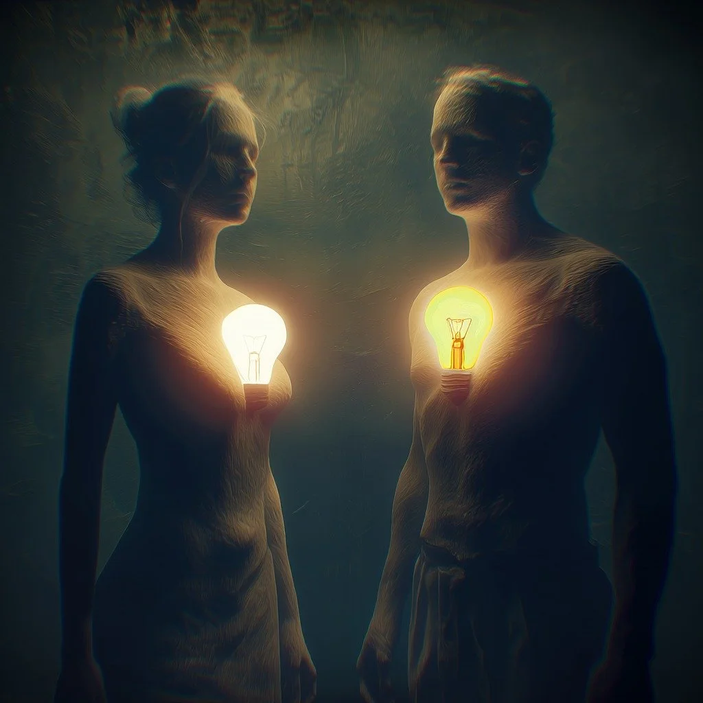 ❤️ 💡 Our hearts as light bulbs: 
I see our hearts as light bulbs. The light that emanates from our heart fields differs. Mine is the brightest, whitest light&mdash;sometimes harsh to others. It&rsquo;s a light that wants to banish all darkness but i