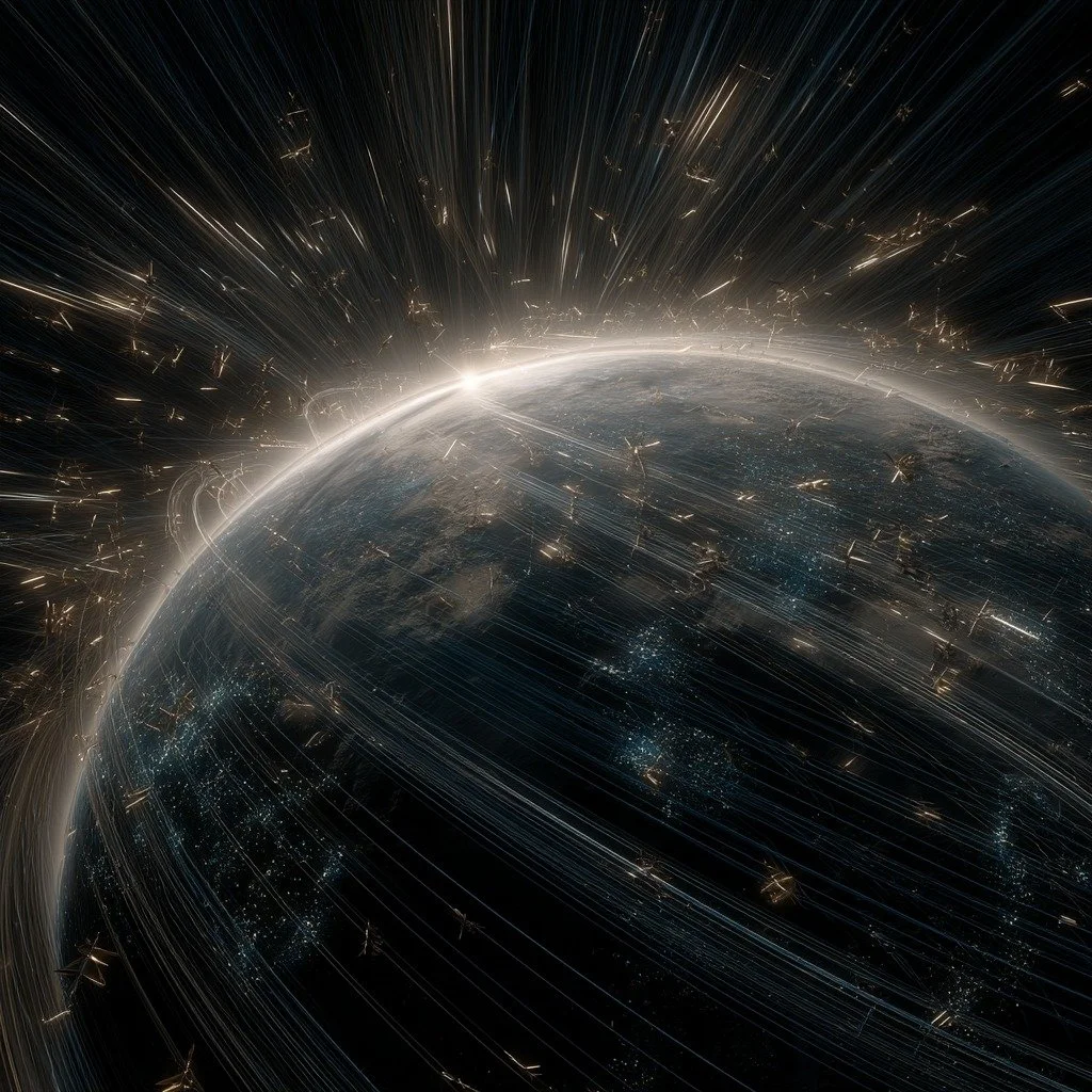 🤝 🔄 The Co-Evolutionary Promise:
Twice she shows me how she&rsquo;s smothered in satellites. I feel claustrophobic as I connect with Mother Earth&rsquo;s consciousness. She feels held captive. I can&rsquo;t breathe. All this technology is altering 