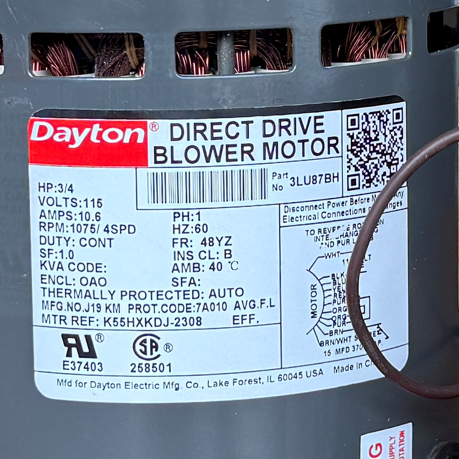 Supreme Heat 2750, 4250 Fan Motor for supreme-heat, 0428FM1