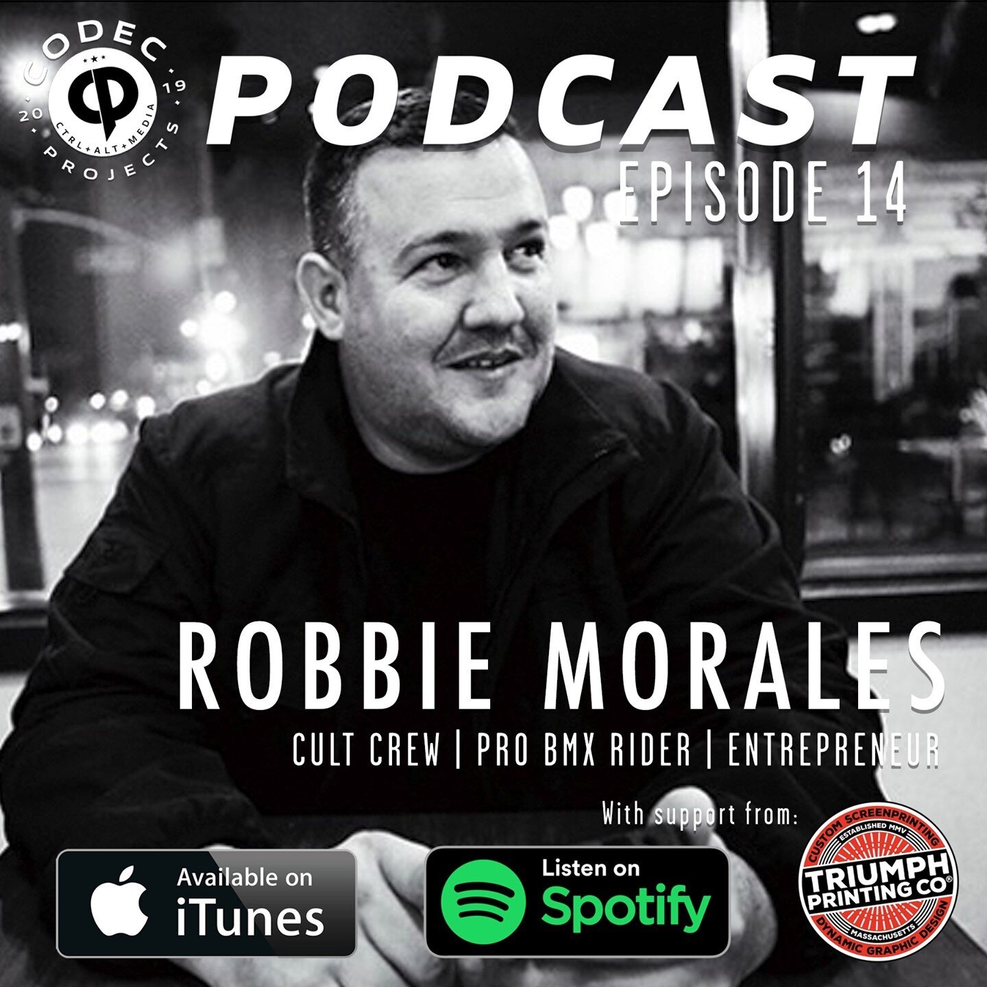 ⁠
⁠Codec Projects - S1E14 - Robbie Morales - Cult Crew  Pro BMX Rider  Entrepreneur ⁠
⁠
***LINK IN BIO***⁠
⁠
We talk about how he got into BMX, racing as a Pro and then how he moved over to street, teaming up with @t1ers and @tajlucas to form Terribl