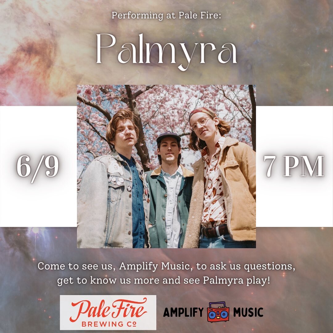 Come on out to Pale Fire Brewing Company this Thursday at 7pm to see Palmyra LIVE! We&rsquo;ll be there as well so come say hi to us!🔥🎶