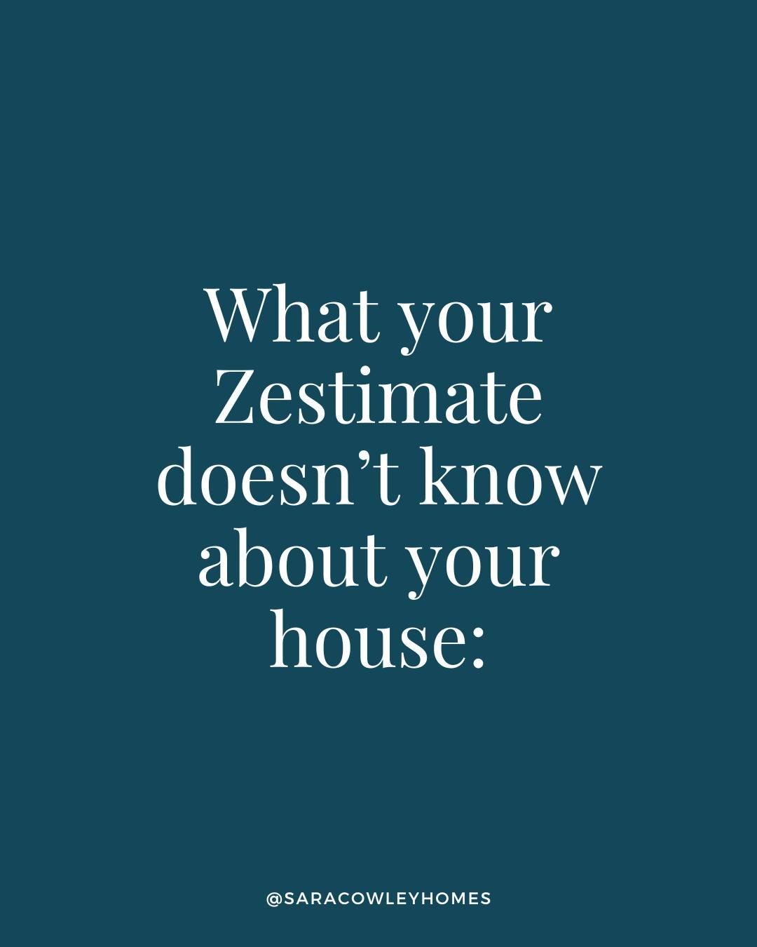 🏡✨ This one was inspired by me casually checking my own Zestimate today&hellip; and wow, it was way off.

Here&rsquo;s what those online estimates usually miss:

1️⃣ The vibe of your neighborhood&mdash;like distance to retail, great schools, or that