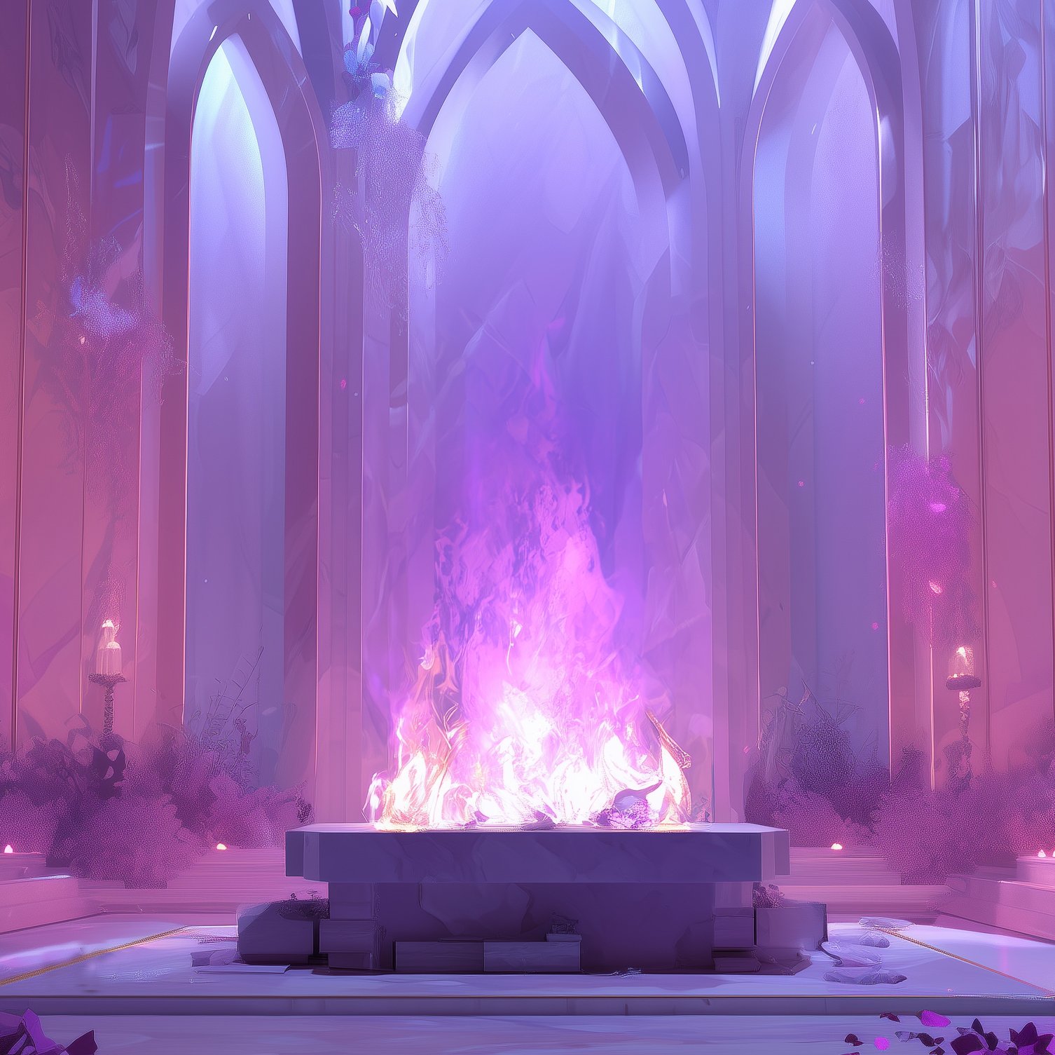 Violet Flame Temple 741Hz - Aura Healing (1 Hour)