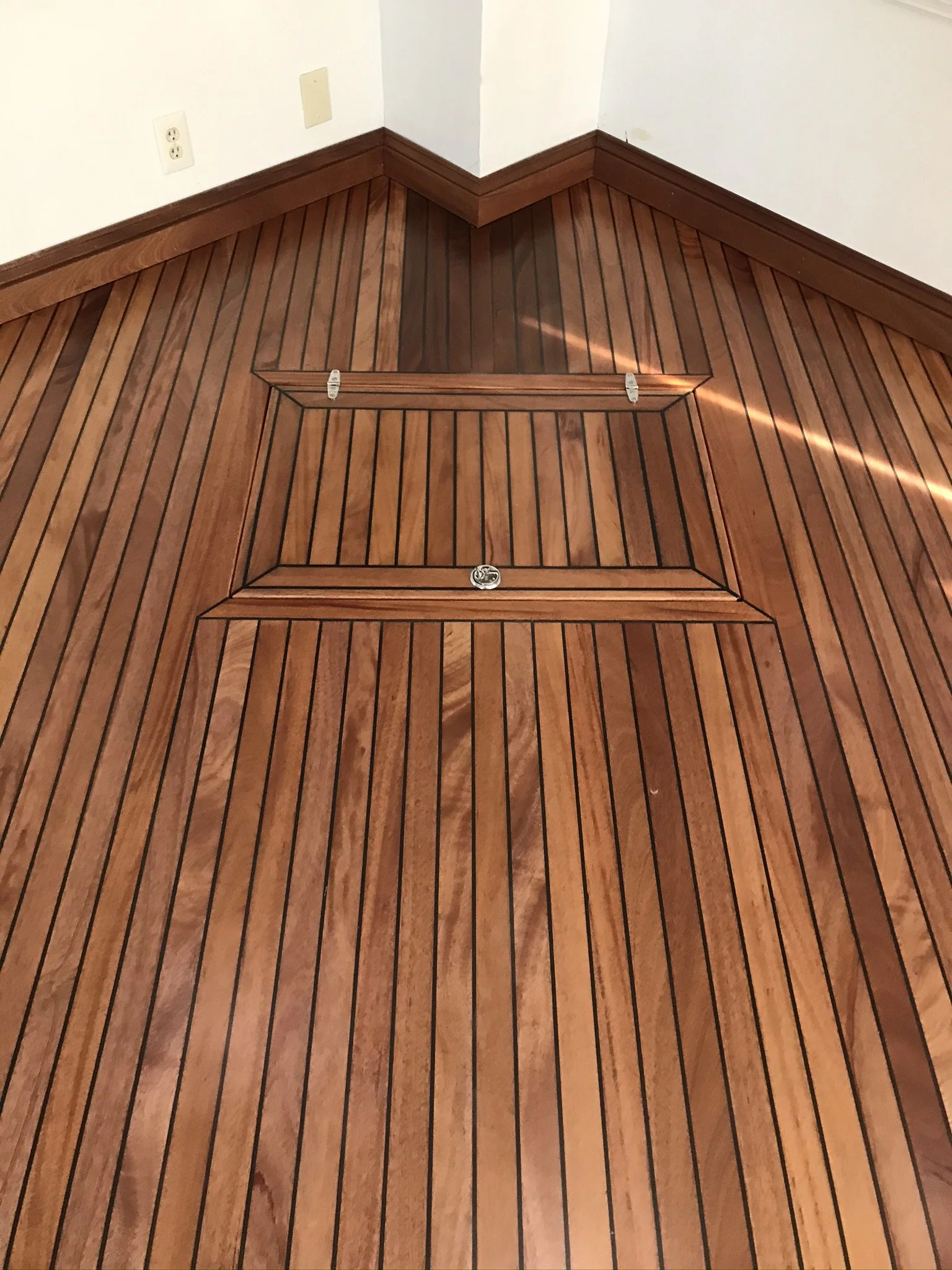 Ship decking platform. 