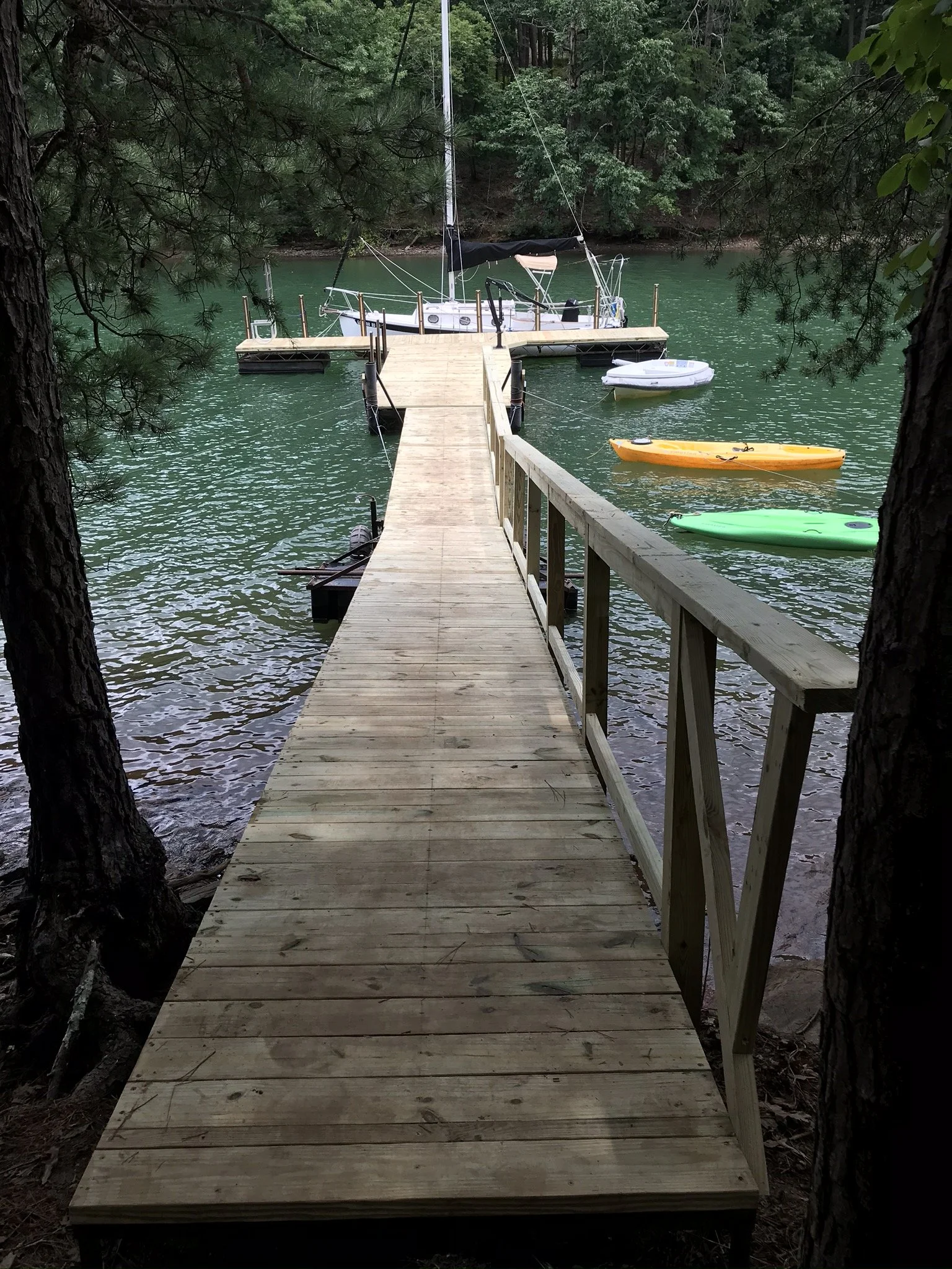 All new planks for this lake Lanier dock. 