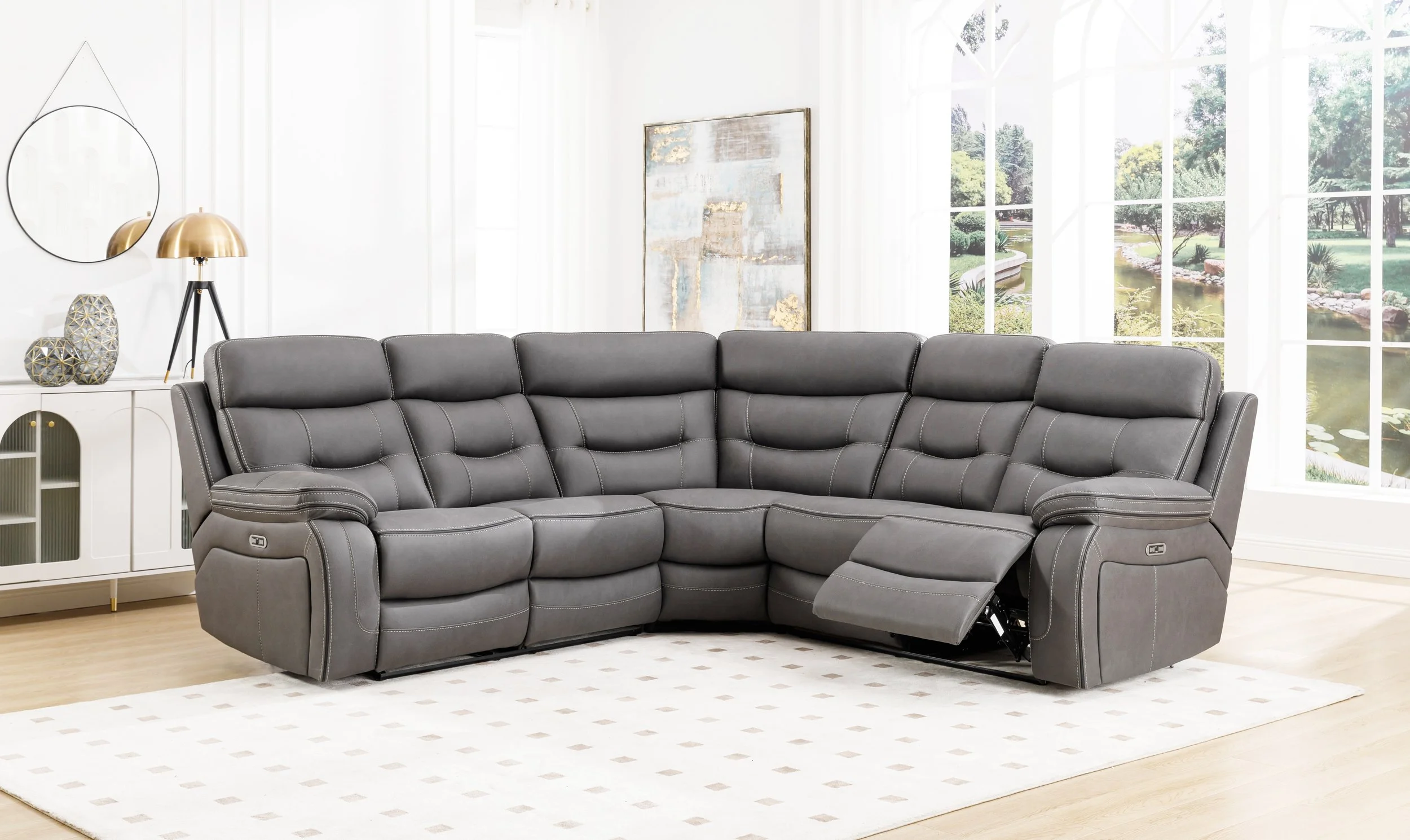 RENZO POWER CORNER - Available in Grey