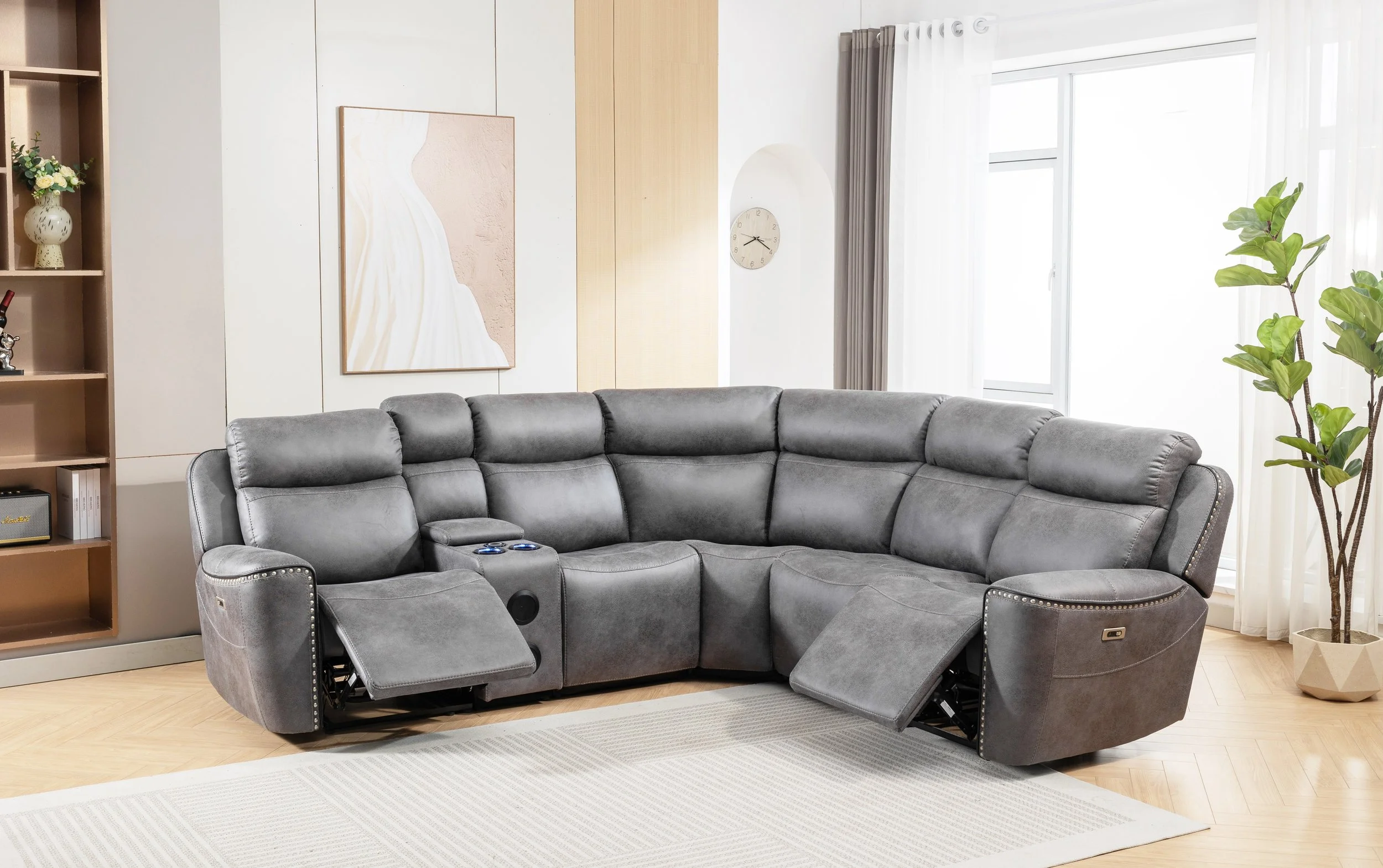 TECHTRONIC POWER RECLINER CORNER - Available in GREY