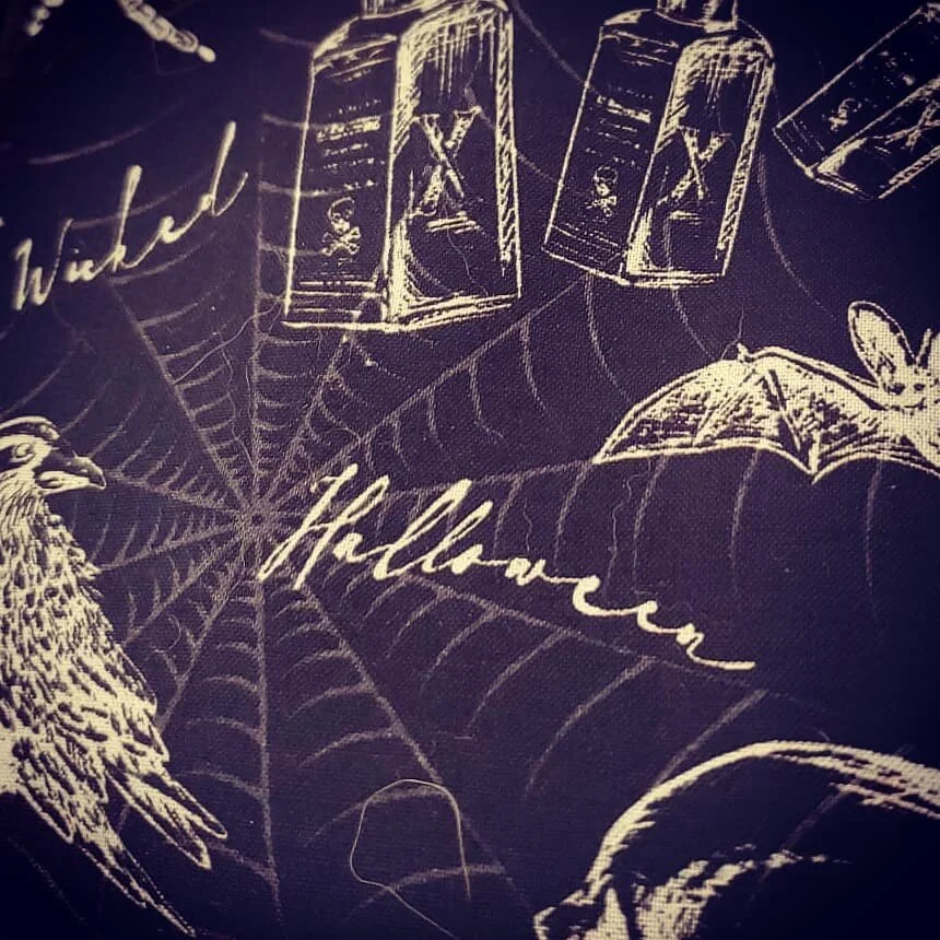 It's always spooky season. Face masks coming soon! 🕸🎃 #halloween #diy #facemask #pandemicfashion