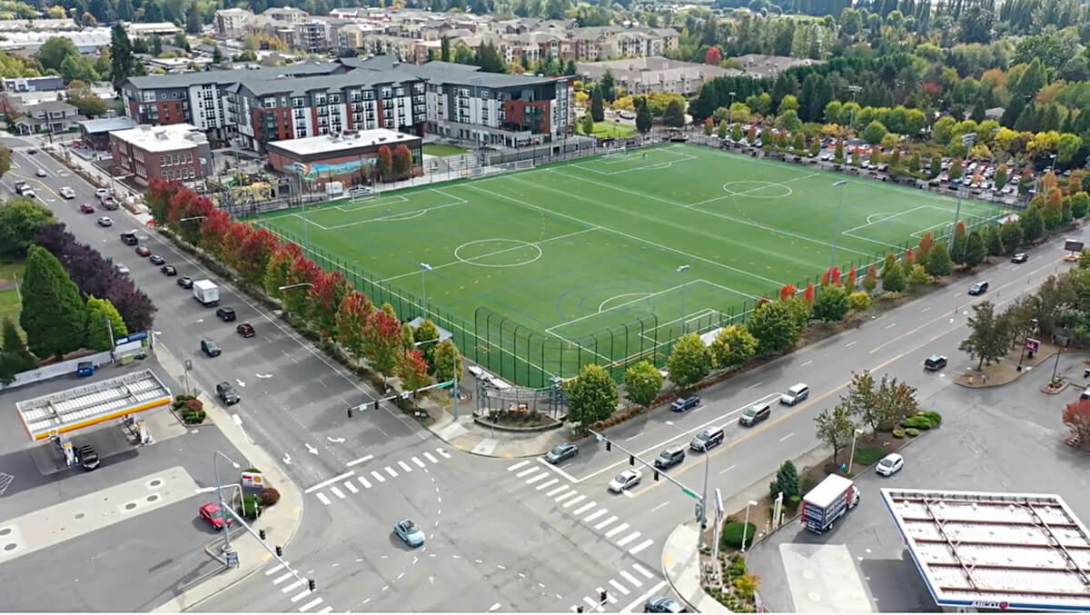 Downtown Woodinville turf sports fields
