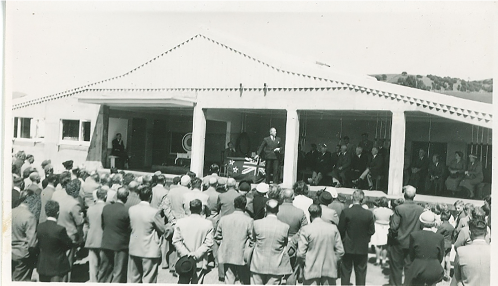 Opening ceremony of our current cheese factory by Hon. Keith Holyoake – 20th Oct 1953