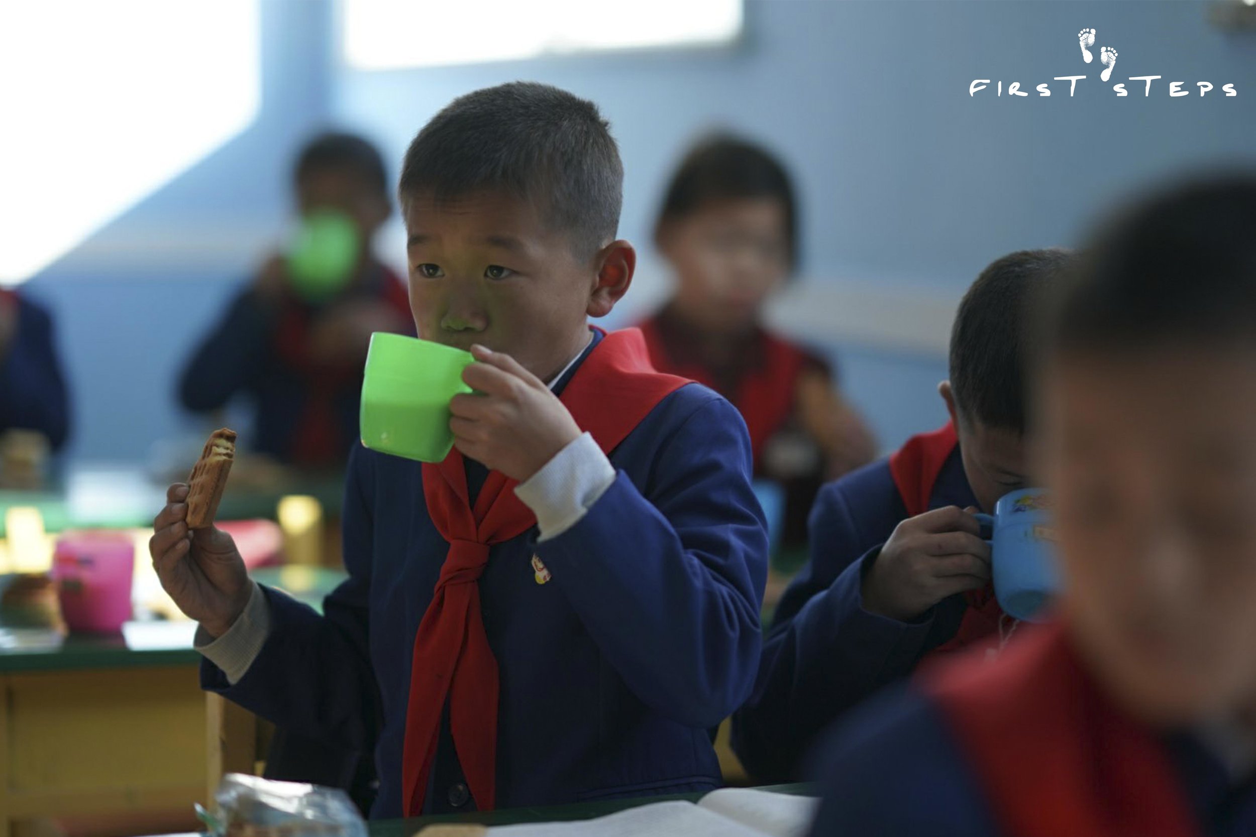 The children told us that soymilk tastes good, improves their concentration and makes their skin brighter.