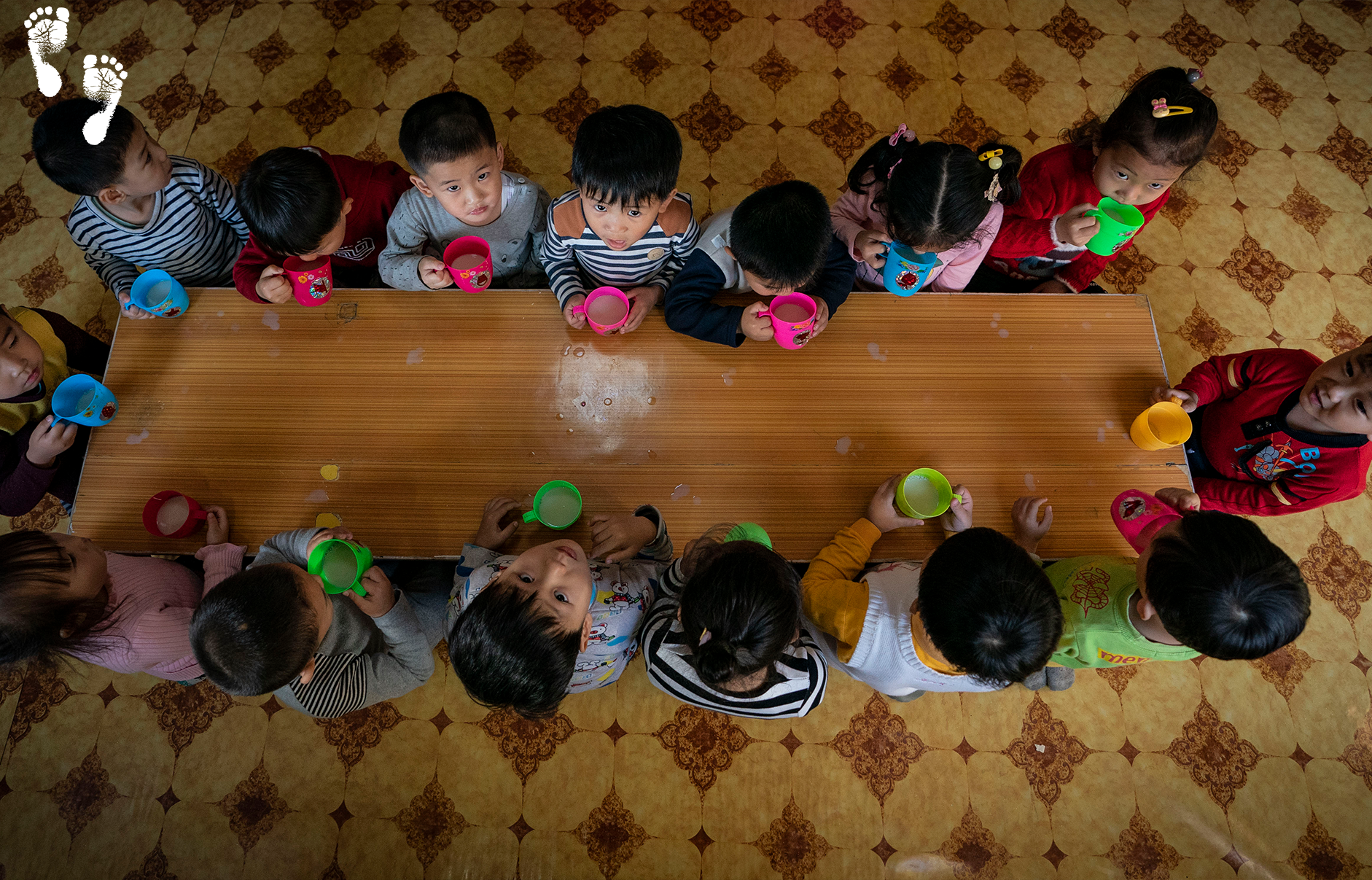 Children at the Wonsan Weekly Daycare in Wonsan, North Korea.