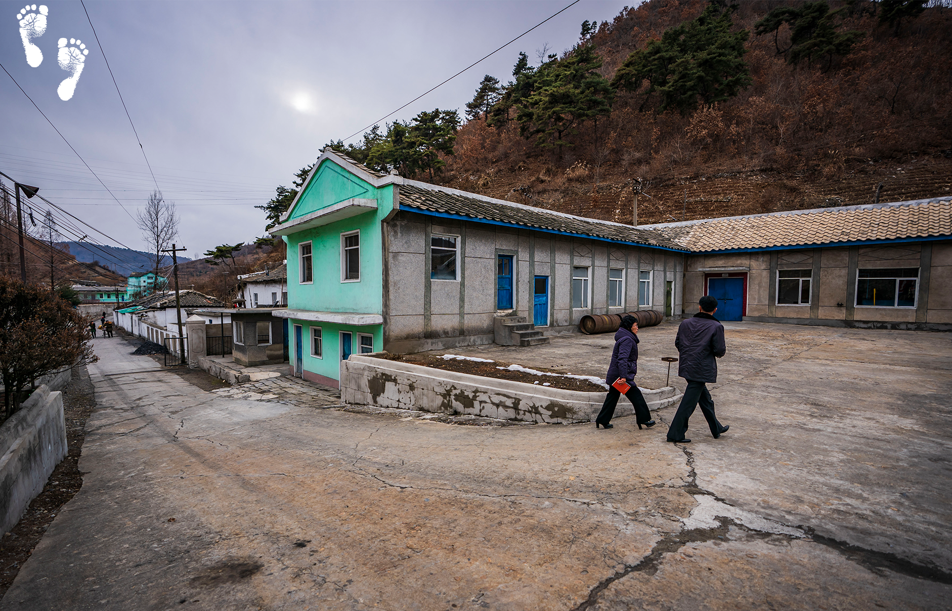 The First Steps team at the Dokchon Foodstuff Factory, a soymilk production site.