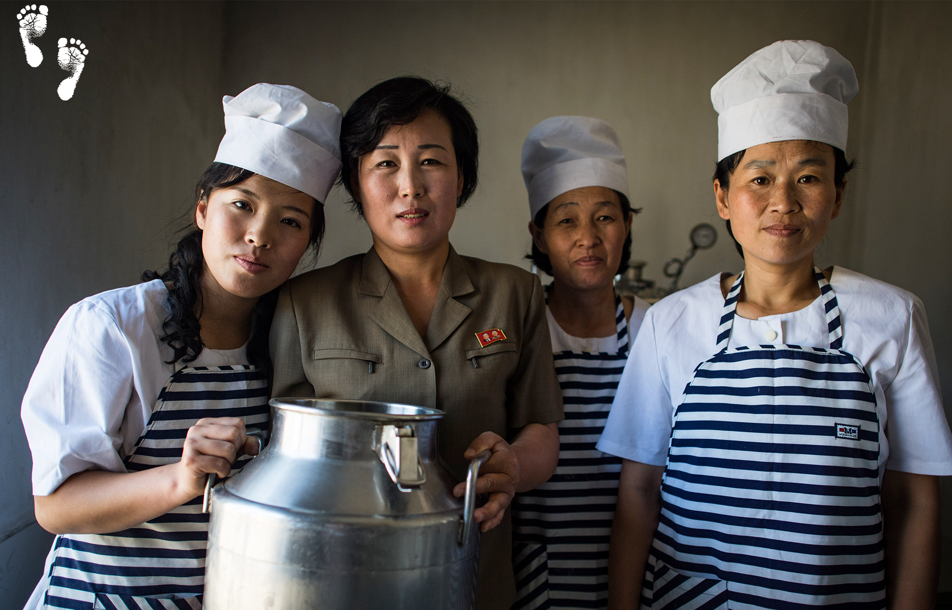 Workers at the Nampo Waudo Daycare and Kindergarten Supply Center.