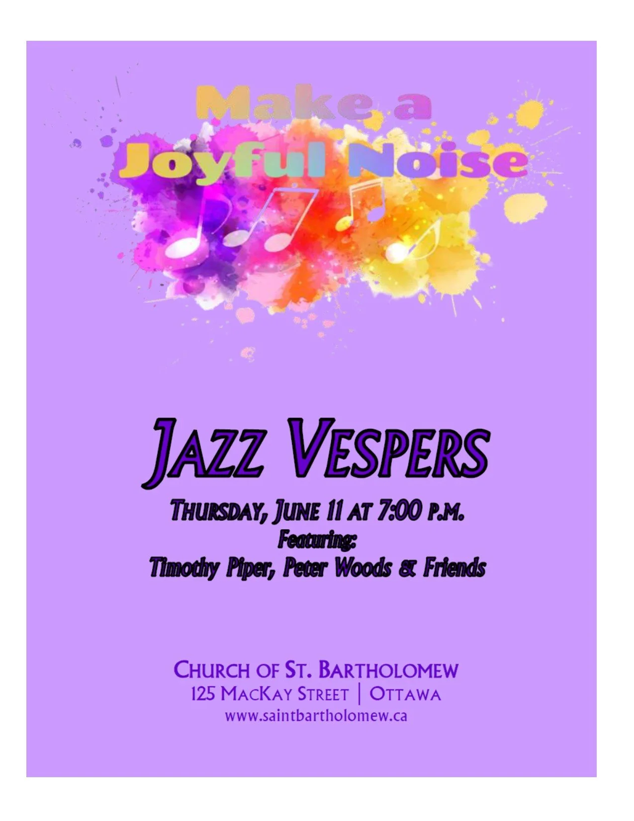 Jazz Vespers at St Bartholomew’s Church (125 MacKay St) with Timothy Piper, Peter Woods &amp; Friends
