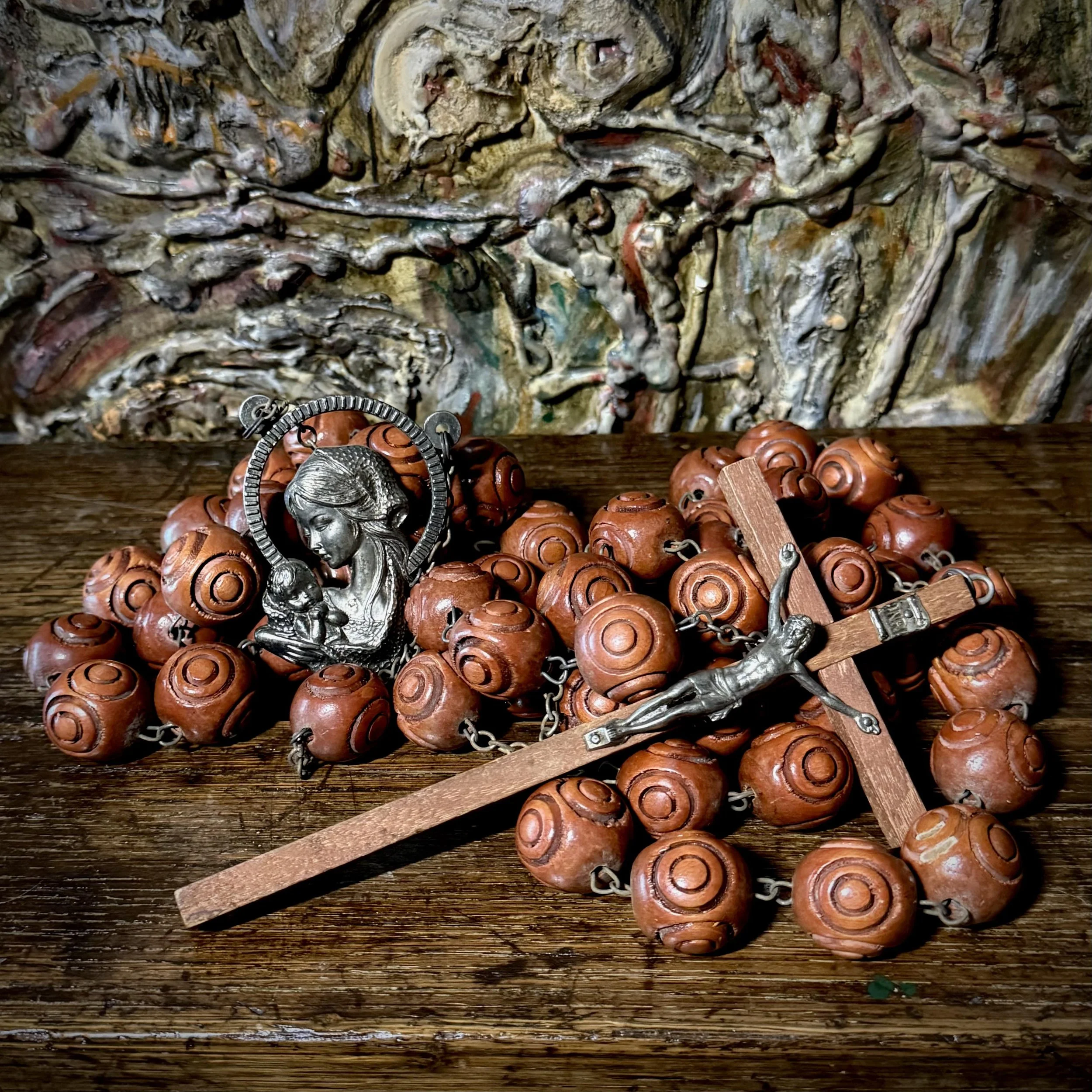 Vintage Casket Rosary