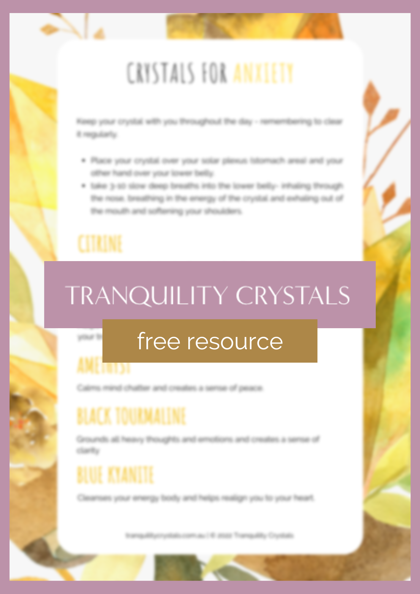 crystals for anxiety