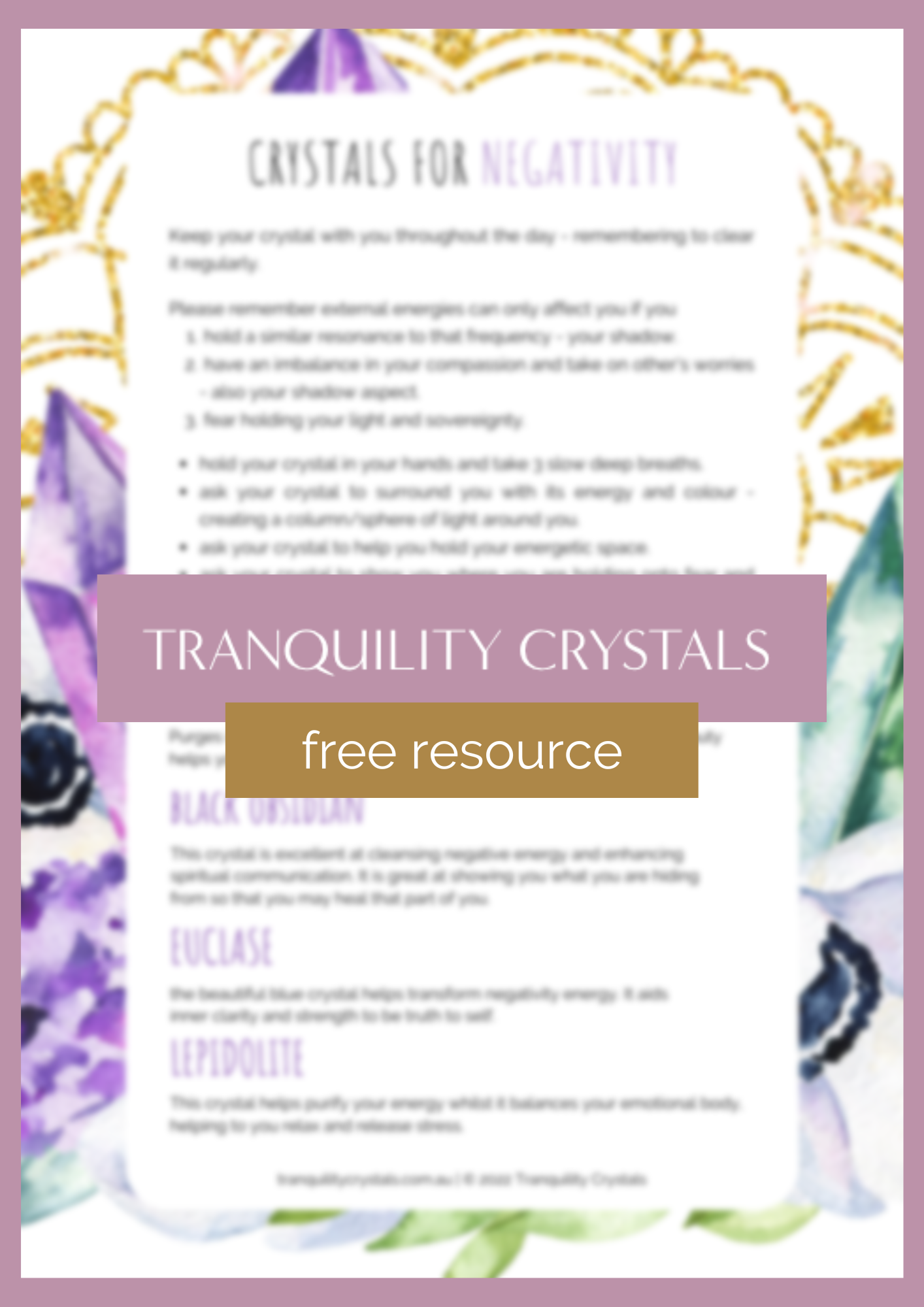 crystals for negativity