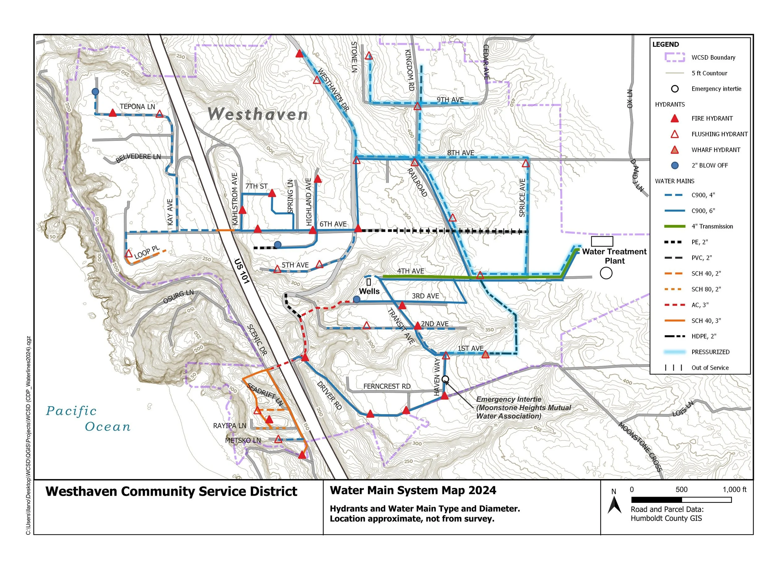Water Mains Replacement — WESTHAVEN COMMUNITY SERVICES DISTRICT
