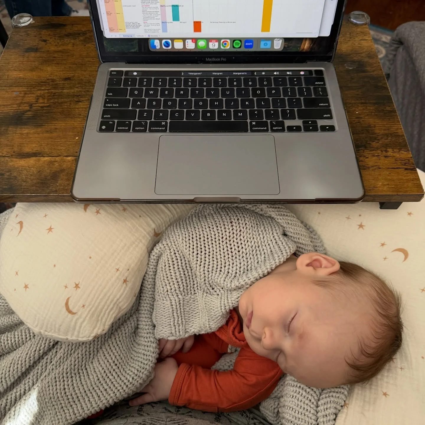 Another day of double duty. #wfhmom #sponsoredbycoffee